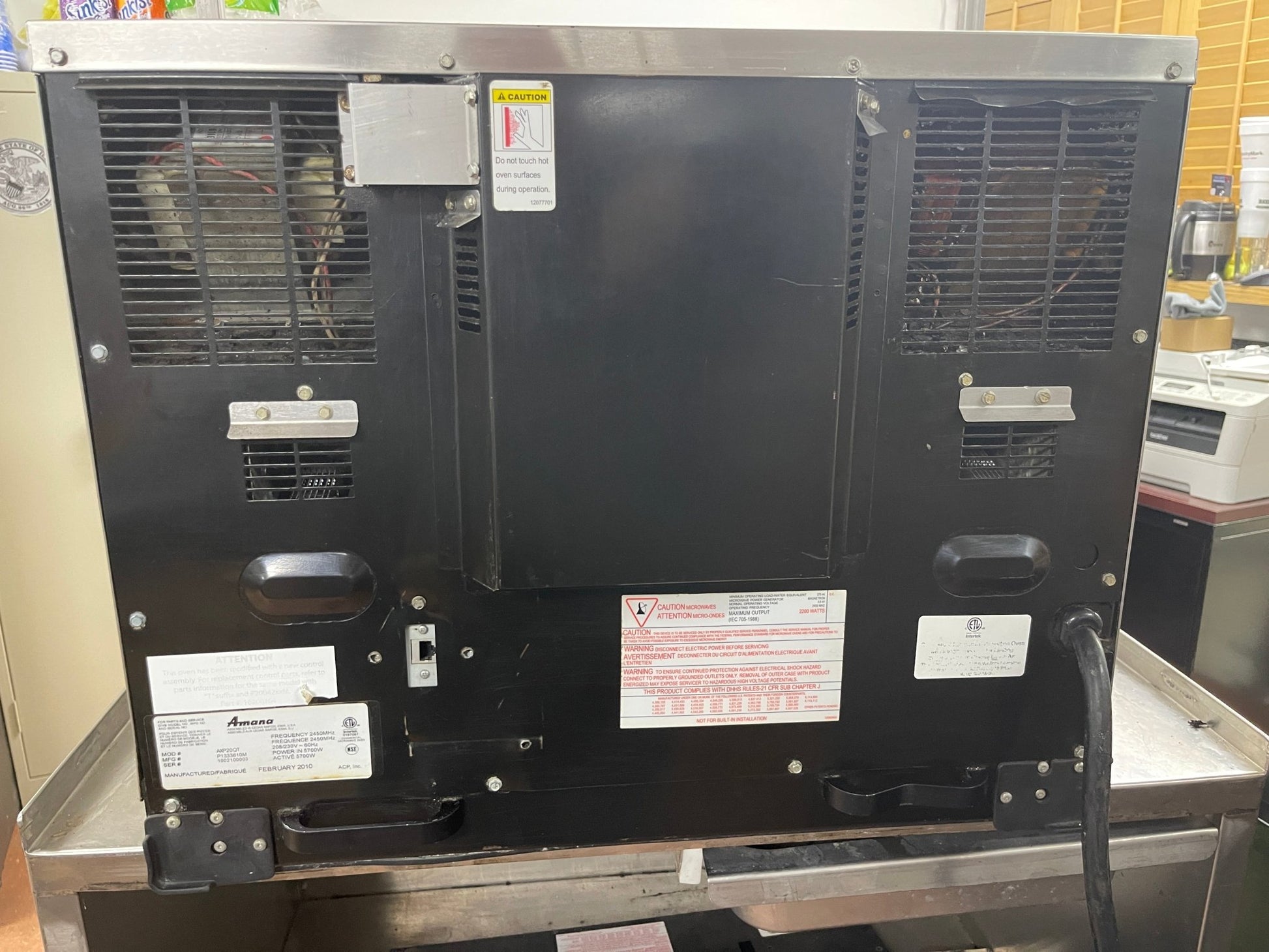 Used 2010 Amana AXP20QT Accelerated Oven 2359Hrs 204712 Cycles - 220V - Falcon Restaurant Supply - 5