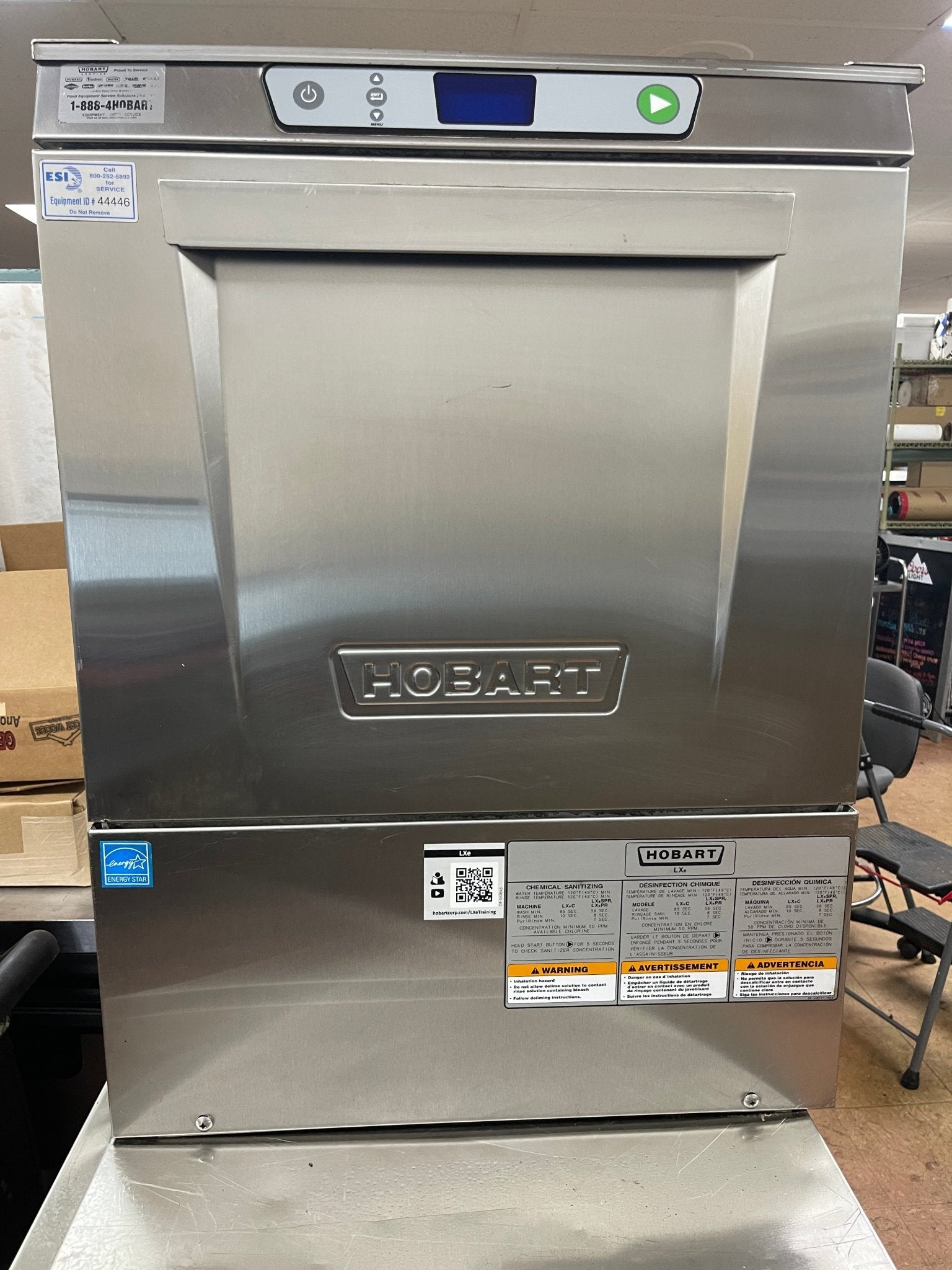 Used Hobart LXEC Low - Temperature Undercounter Chemical Sanitizing Dishwasher, 120V - Falcon Restaurant Supply - 1