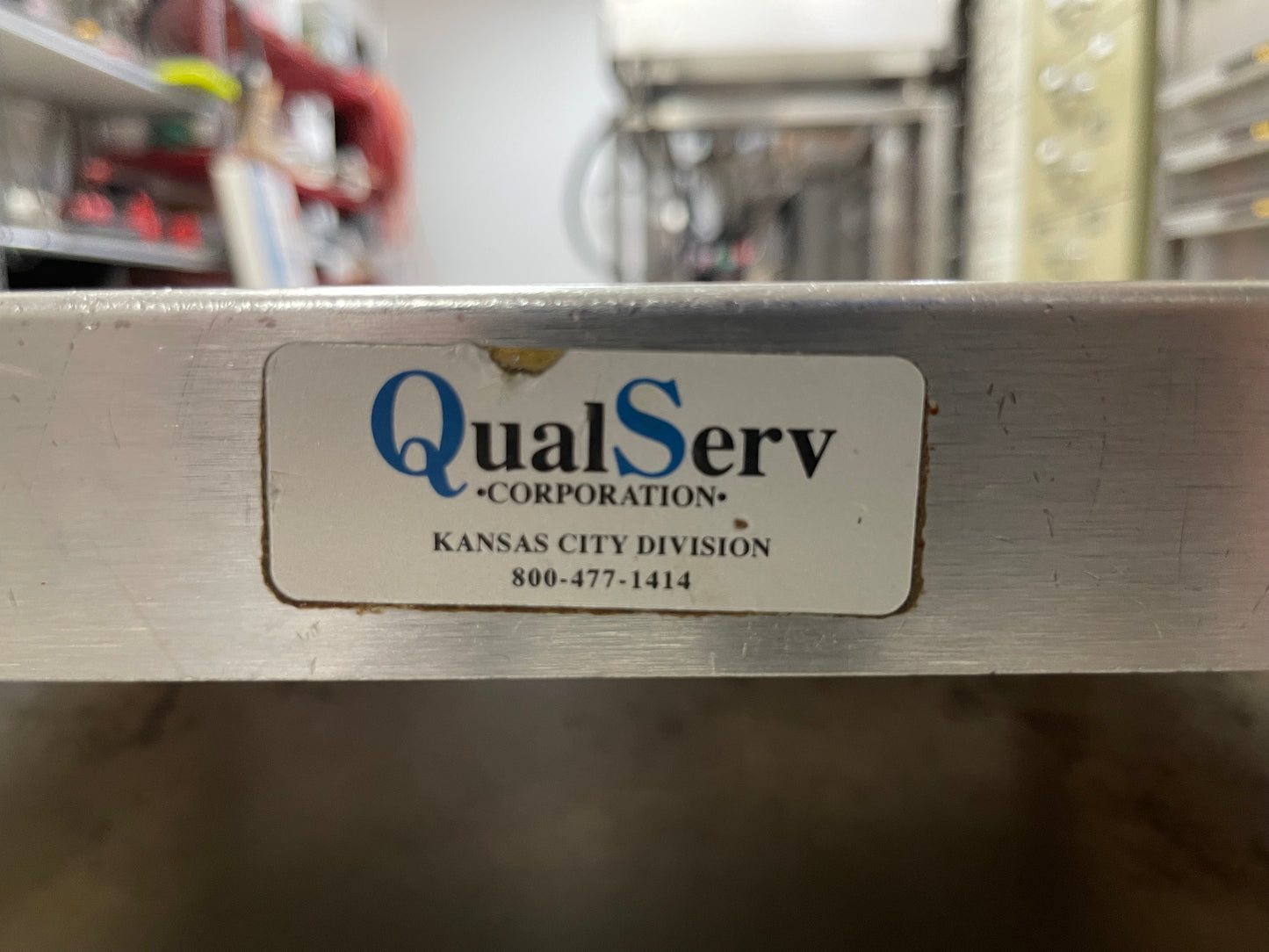 Used QualServ Stainless Steel Equipment Stand w Casters 30"x30"x17"