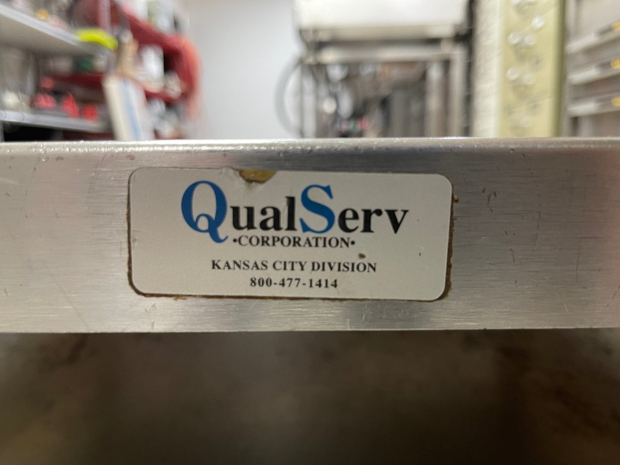 Used QualServ Stainless Steel Equipment Stand w Casters 30"x30"x17" - Falcon Restaurant Supply - 4