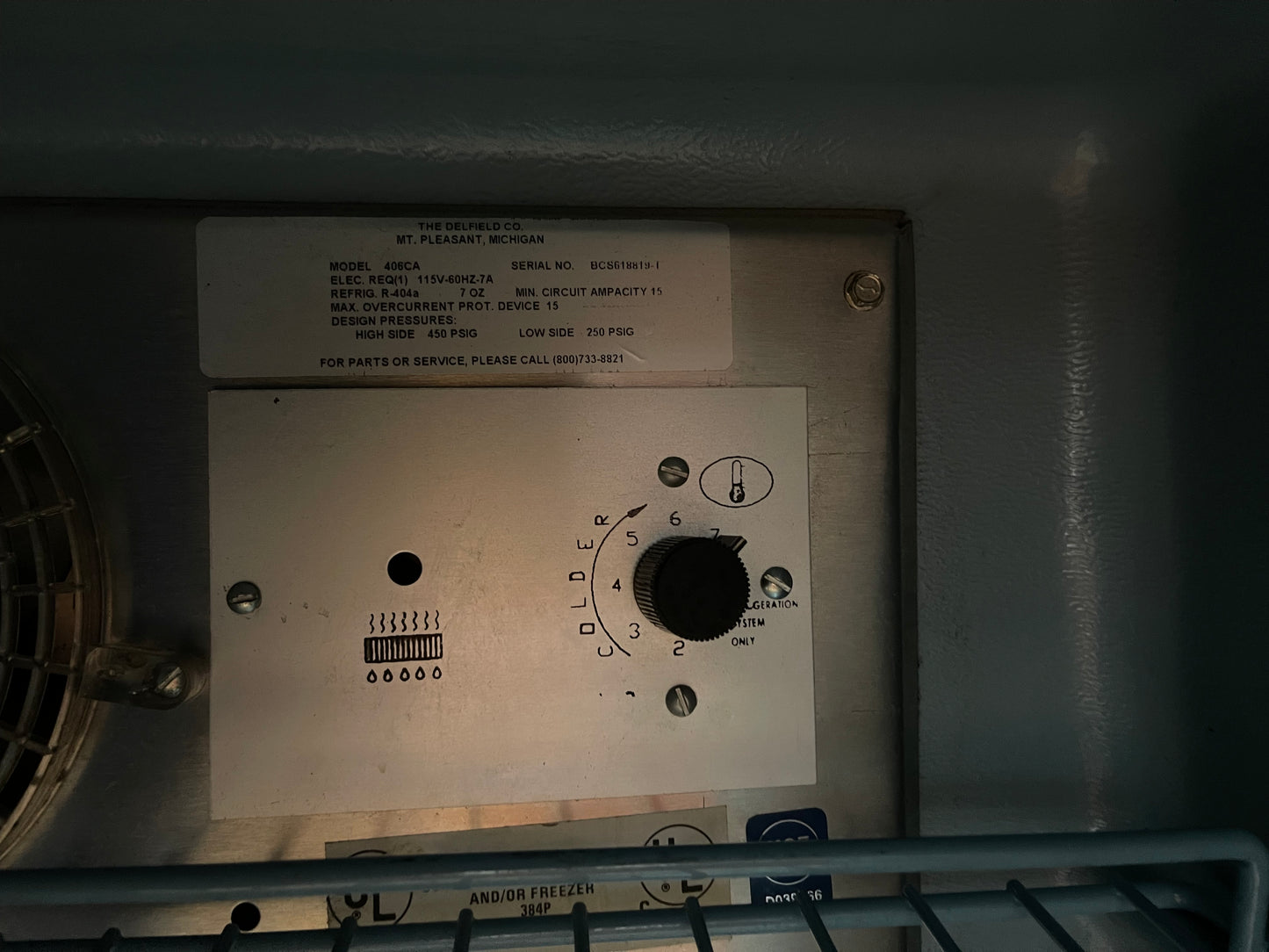Delfield 406CA Undercounter Refrigerator with Casters 120V