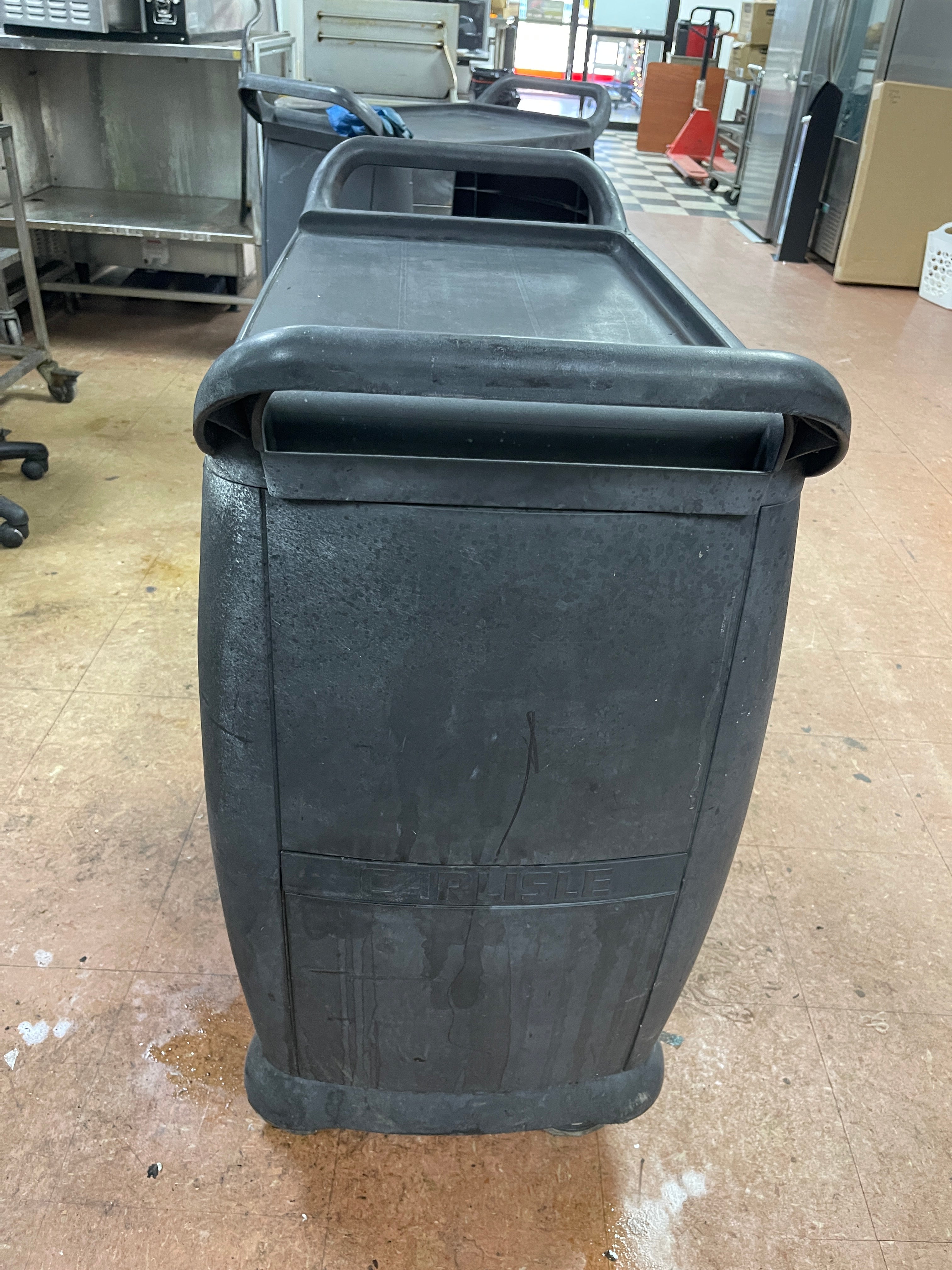 Used Carlisle 3 Shelf Black Utility / Bus Cart 300 lb. Capacity - SS338