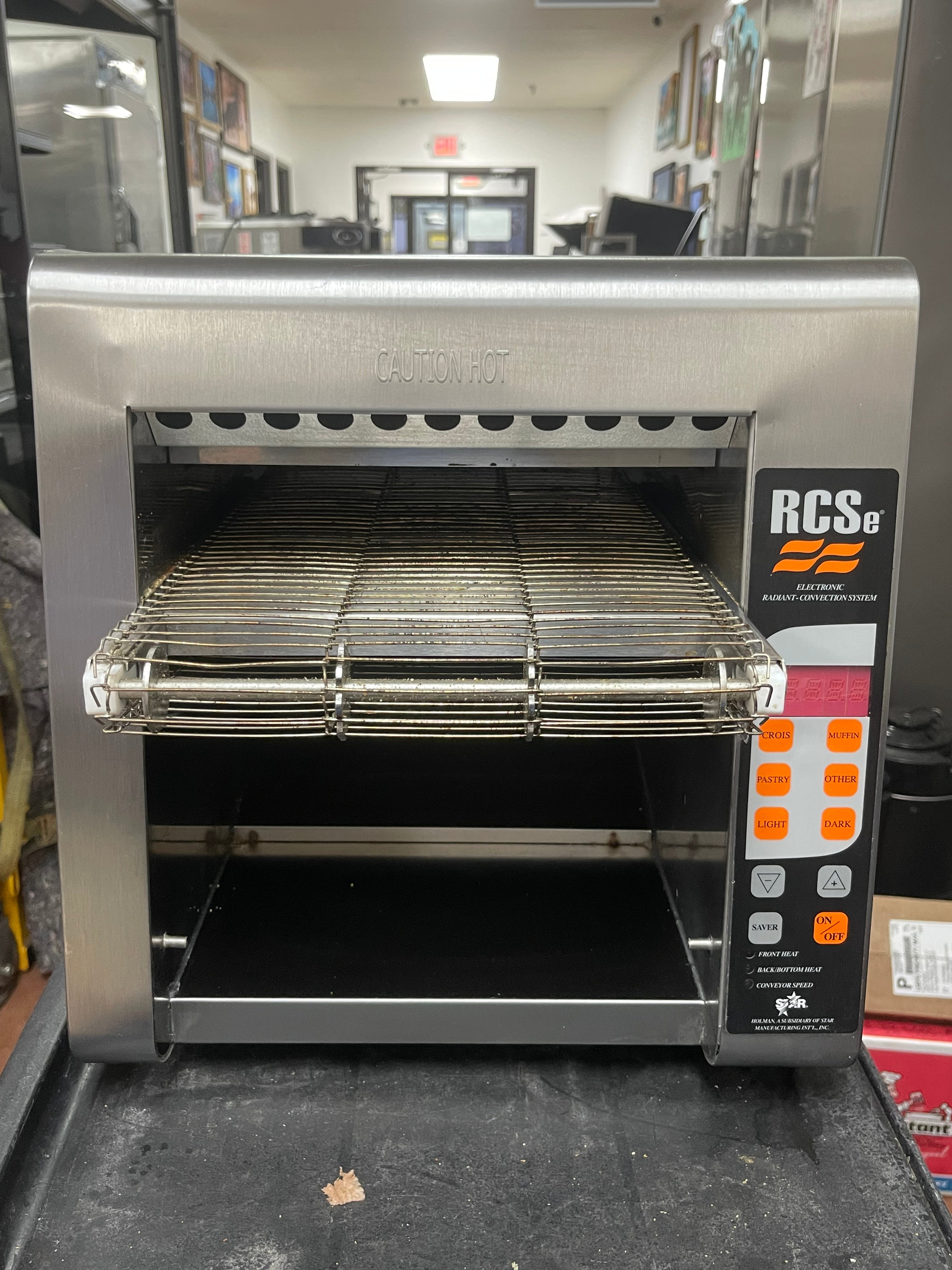 Used Star Holman RCSE-2-1200BK Commercial Conveyor Toaster 220V