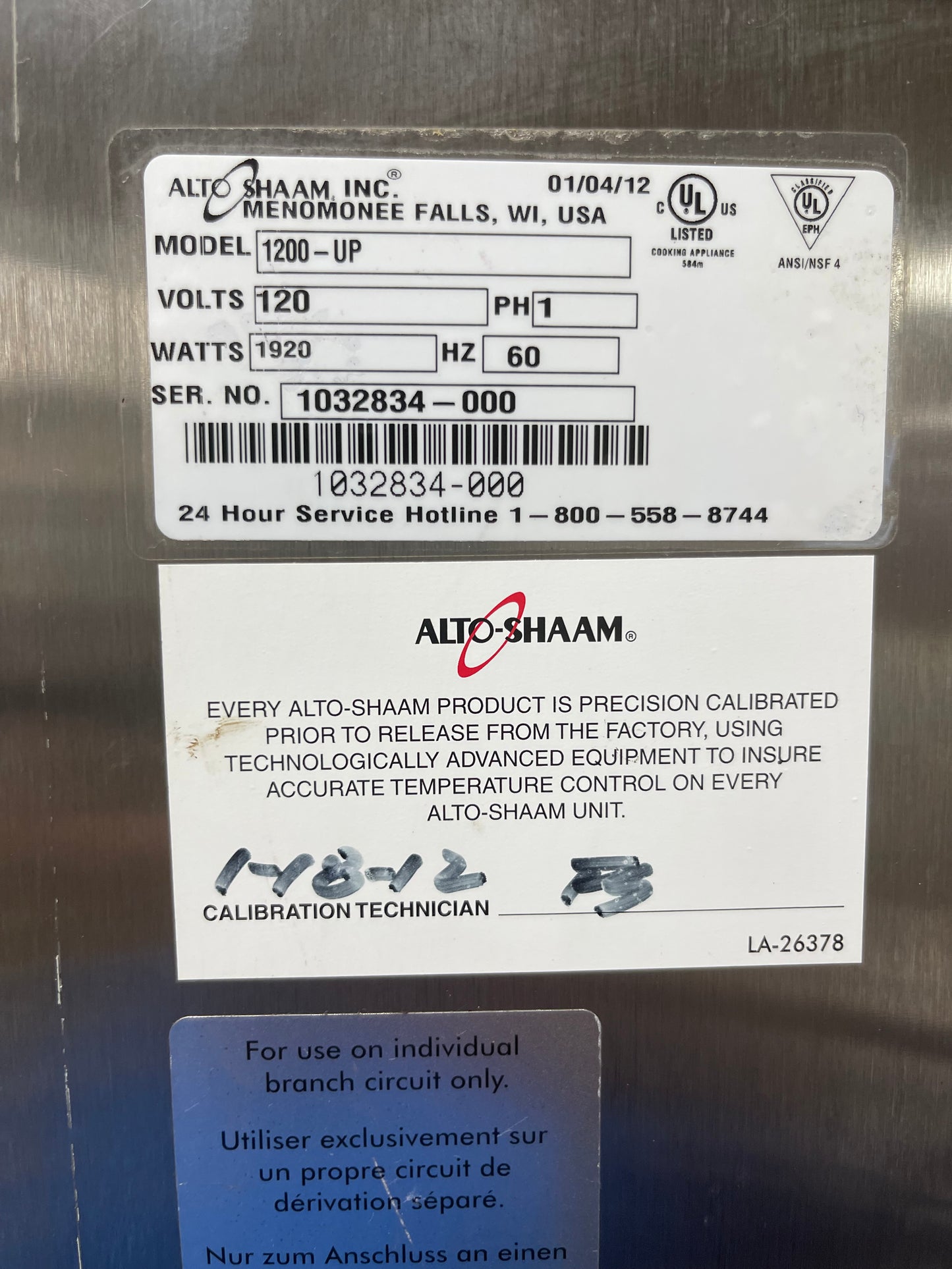 Used Alto-Shaam 1200-UP Mobile 16 Pan Dutch Door Heated Holding Warming Cabinet 220V