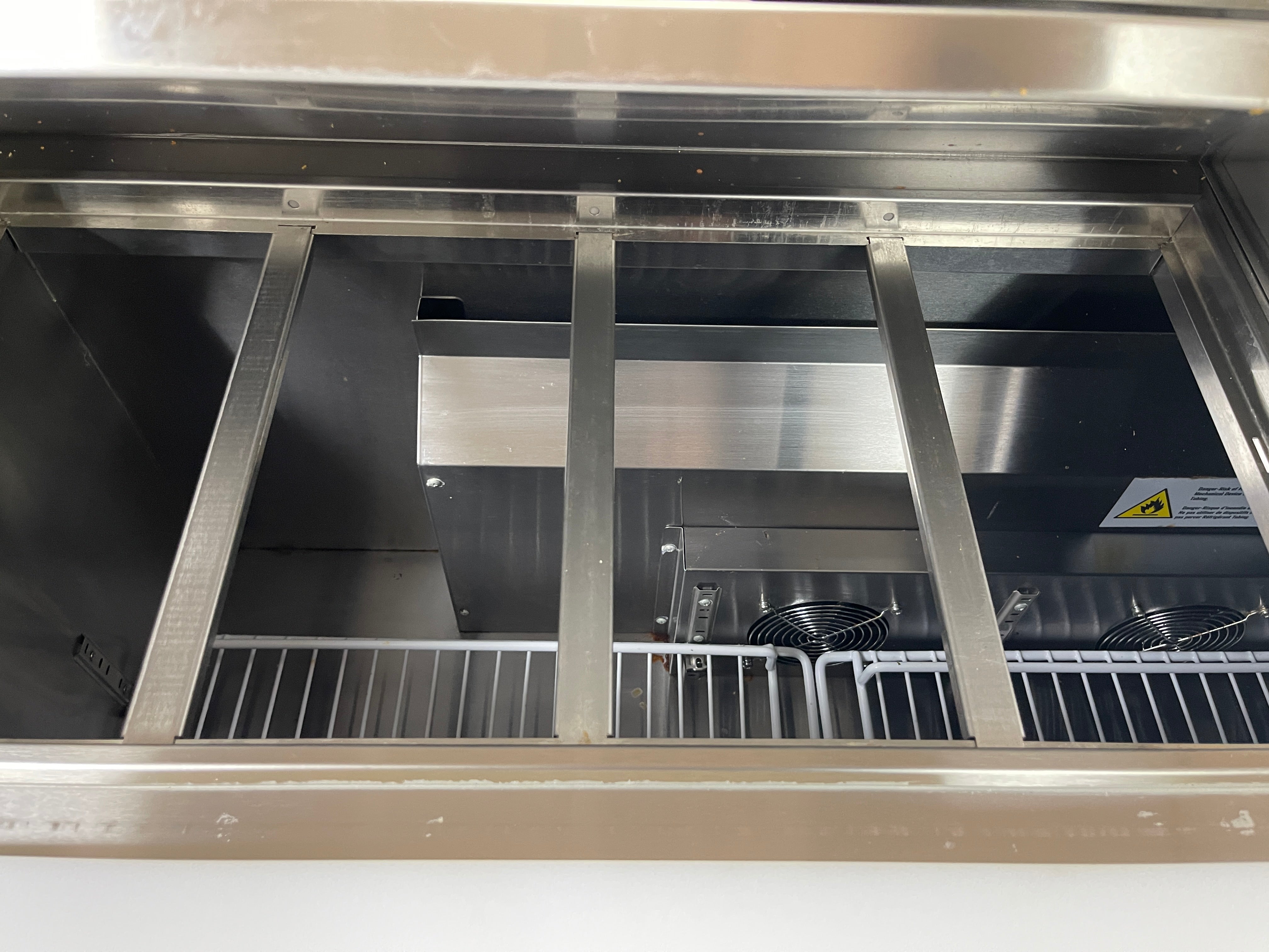 Used 72" Vevor KSR-72B1 Refrigerated Stainless Sandwich Prep Table 115V As Is