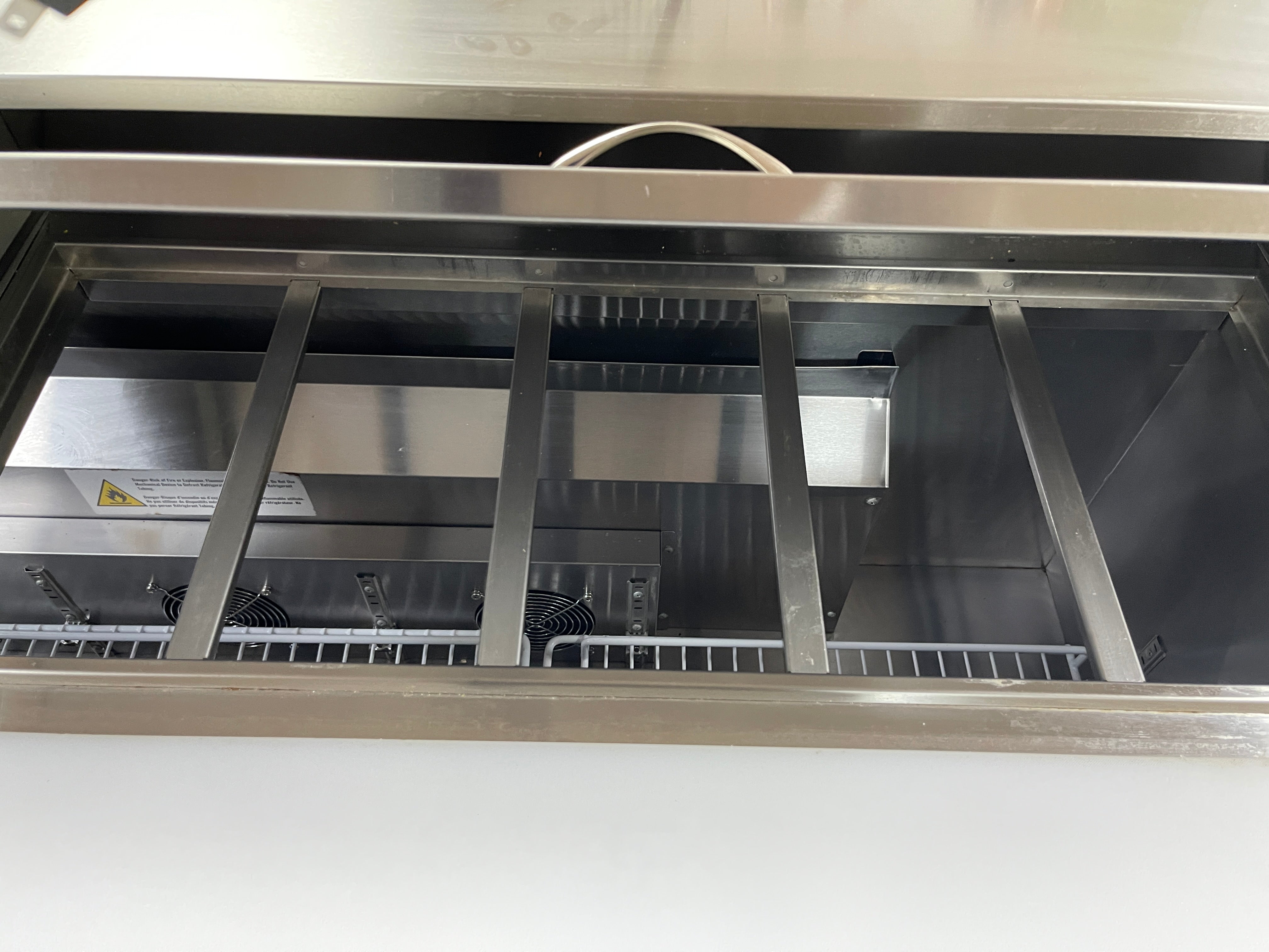 Used 72" Vevor KSR-72B1 Refrigerated Stainless Sandwich Prep Table 115V As Is