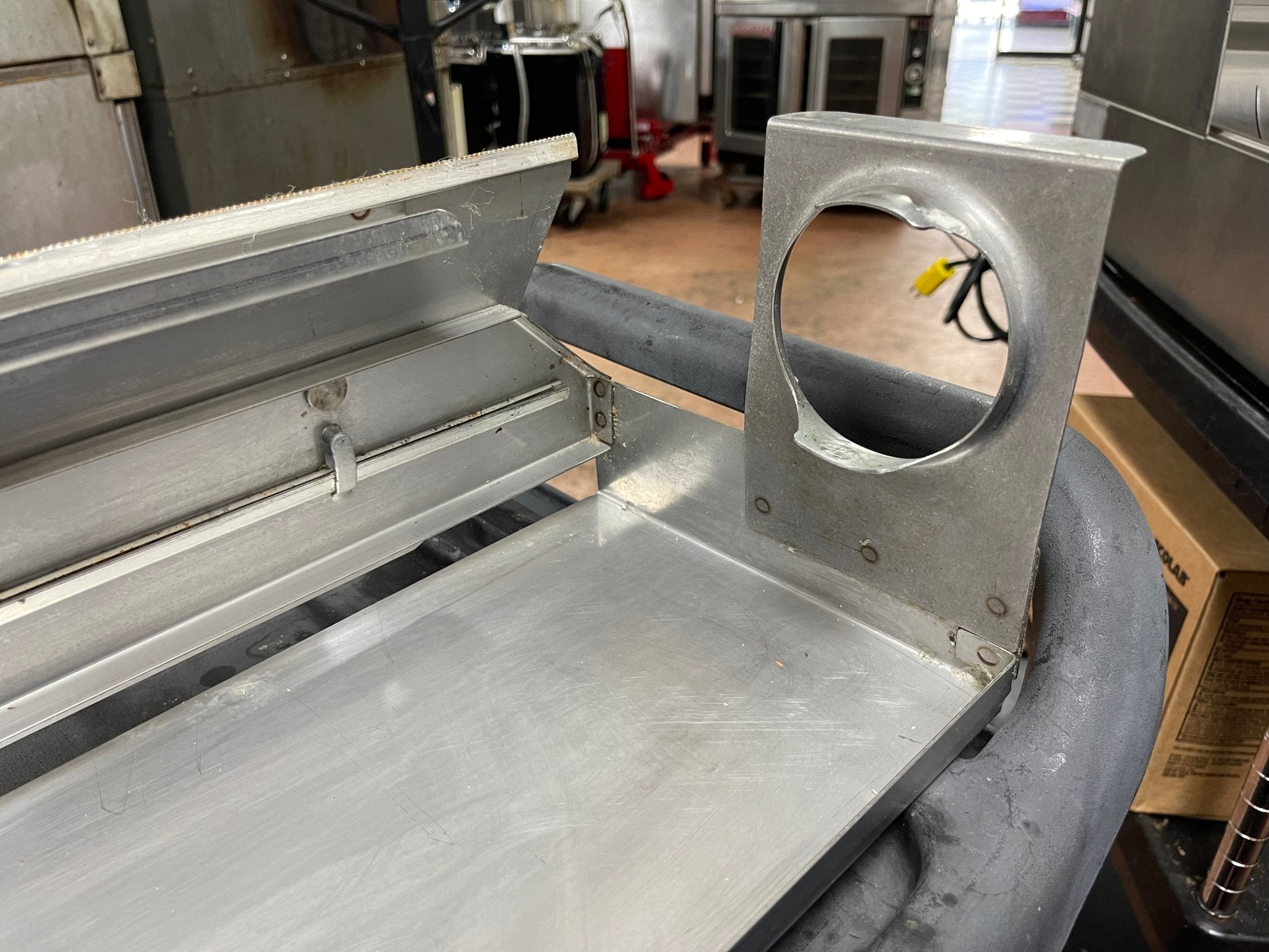 Used Miler stainless steel Miler Wrap Dispenser 24” - Falcon Restaurant Supply - 4