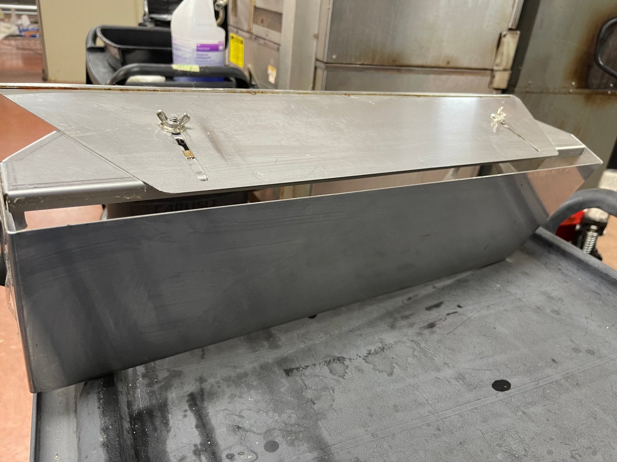 Used Miler stainless steel Miler Wrap Dispenser 24” - Falcon Restaurant Supply - 6