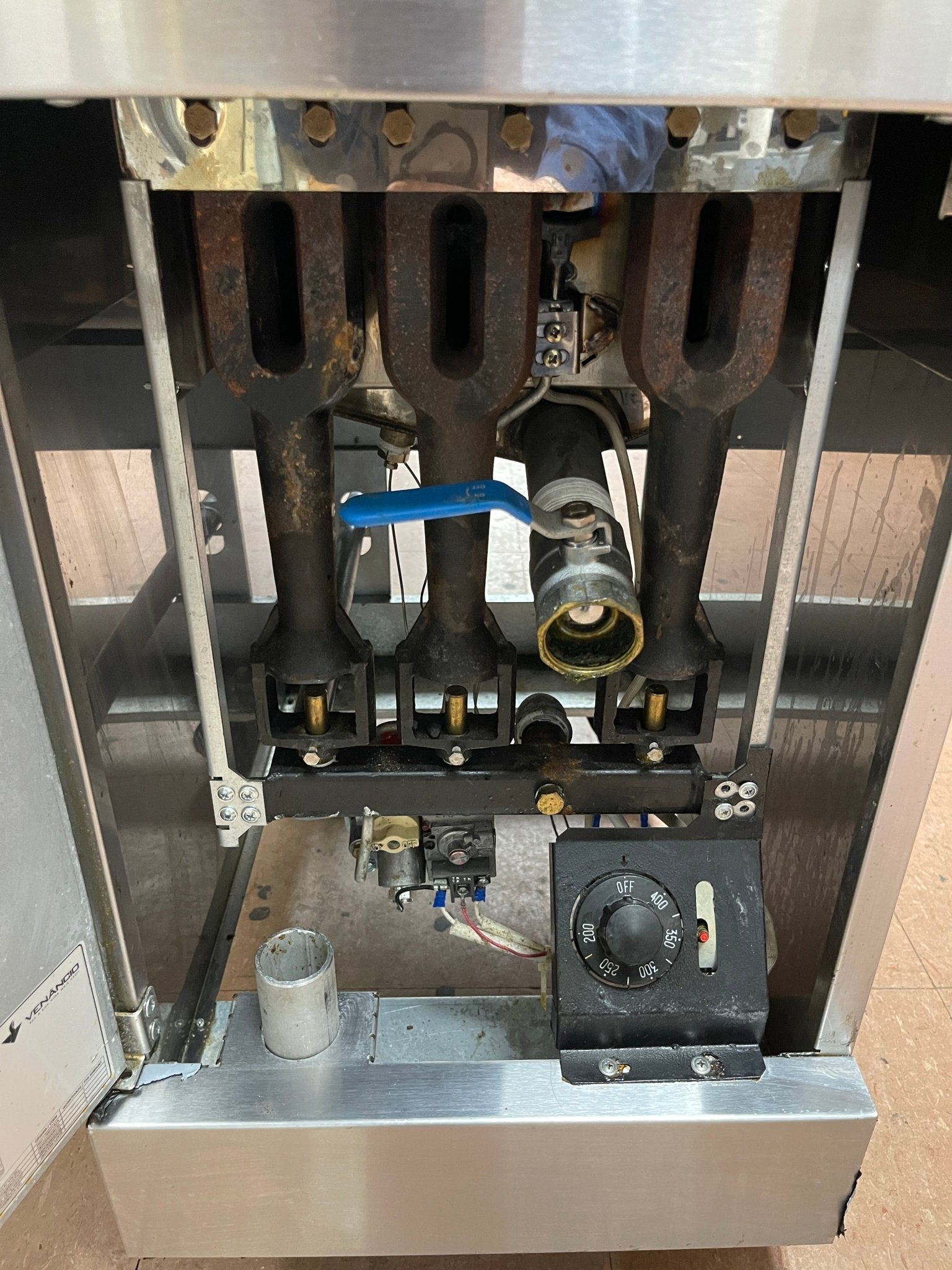 Used Venancio PFR40G - CB LP Fryer 40 - lb Capacity with Millivolt Controls - CC - Falcon Restaurant Supply - 3