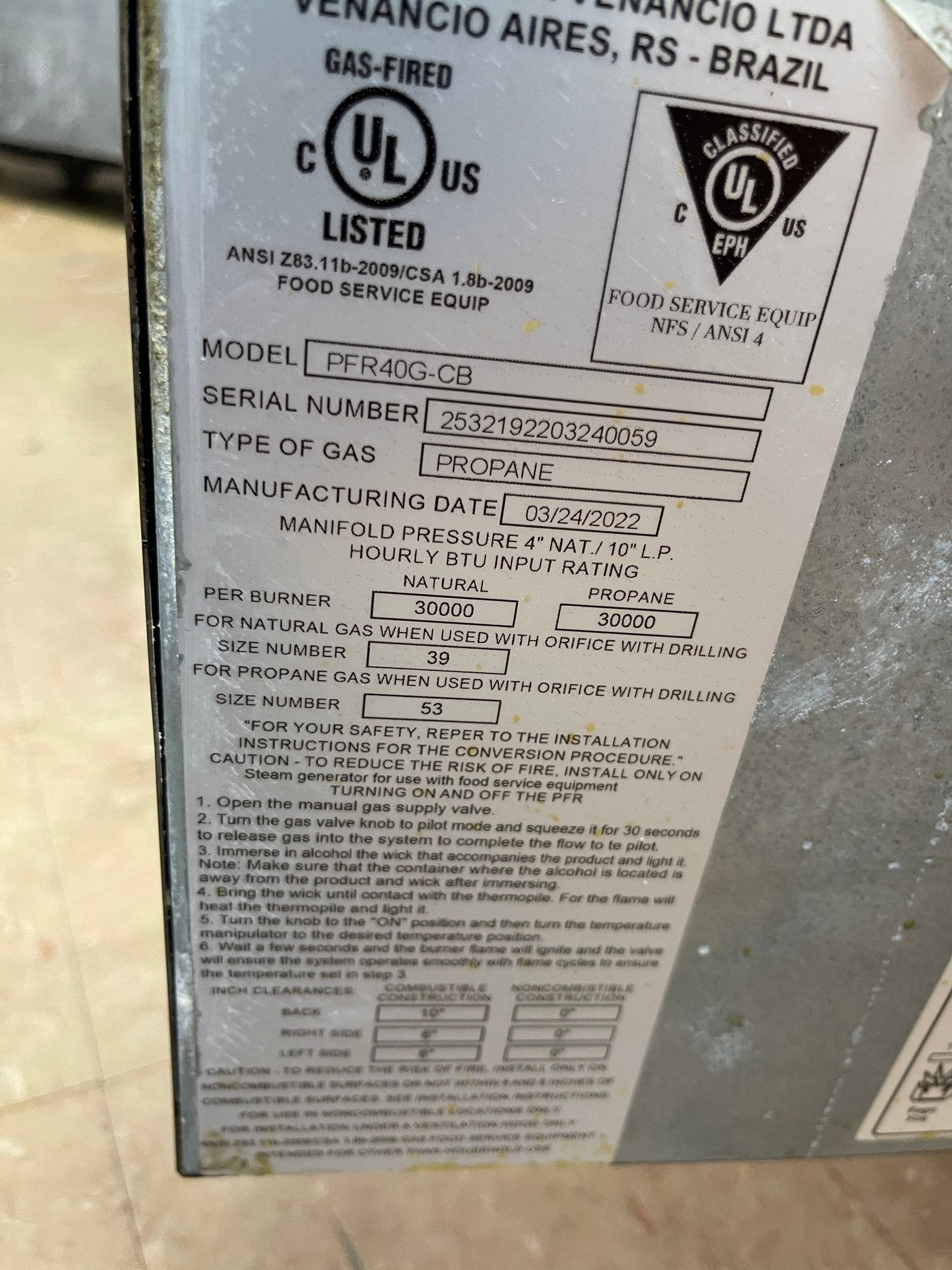 Used Venancio PFR40G - CB LP Fryer 40 - lb Capacity with Millivolt Controls - CC - Falcon Restaurant Supply - 4