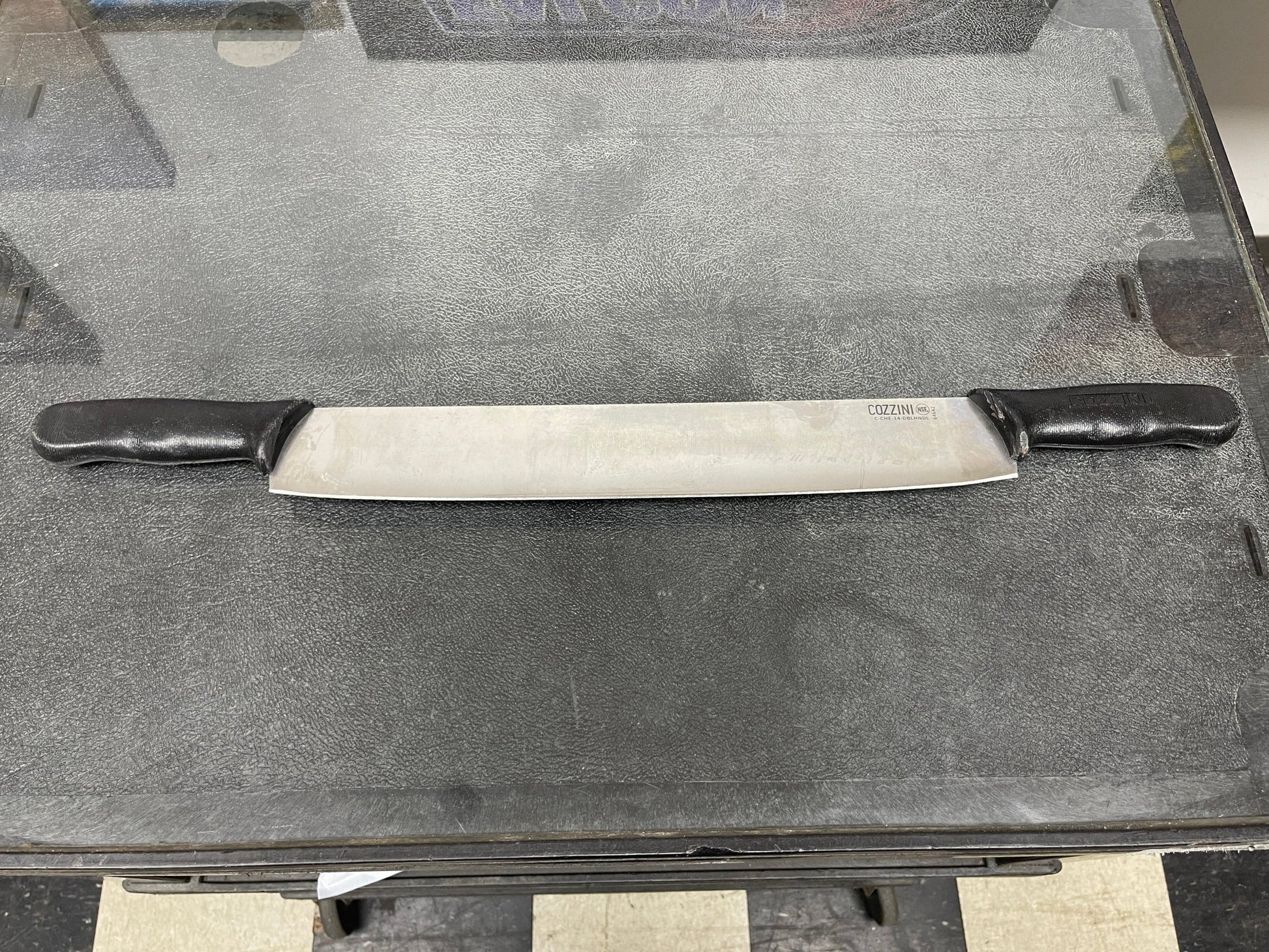 Used Cozzini 15" Double Handled Cheese Knife - JD - Falcon Restaurant Supply - 1