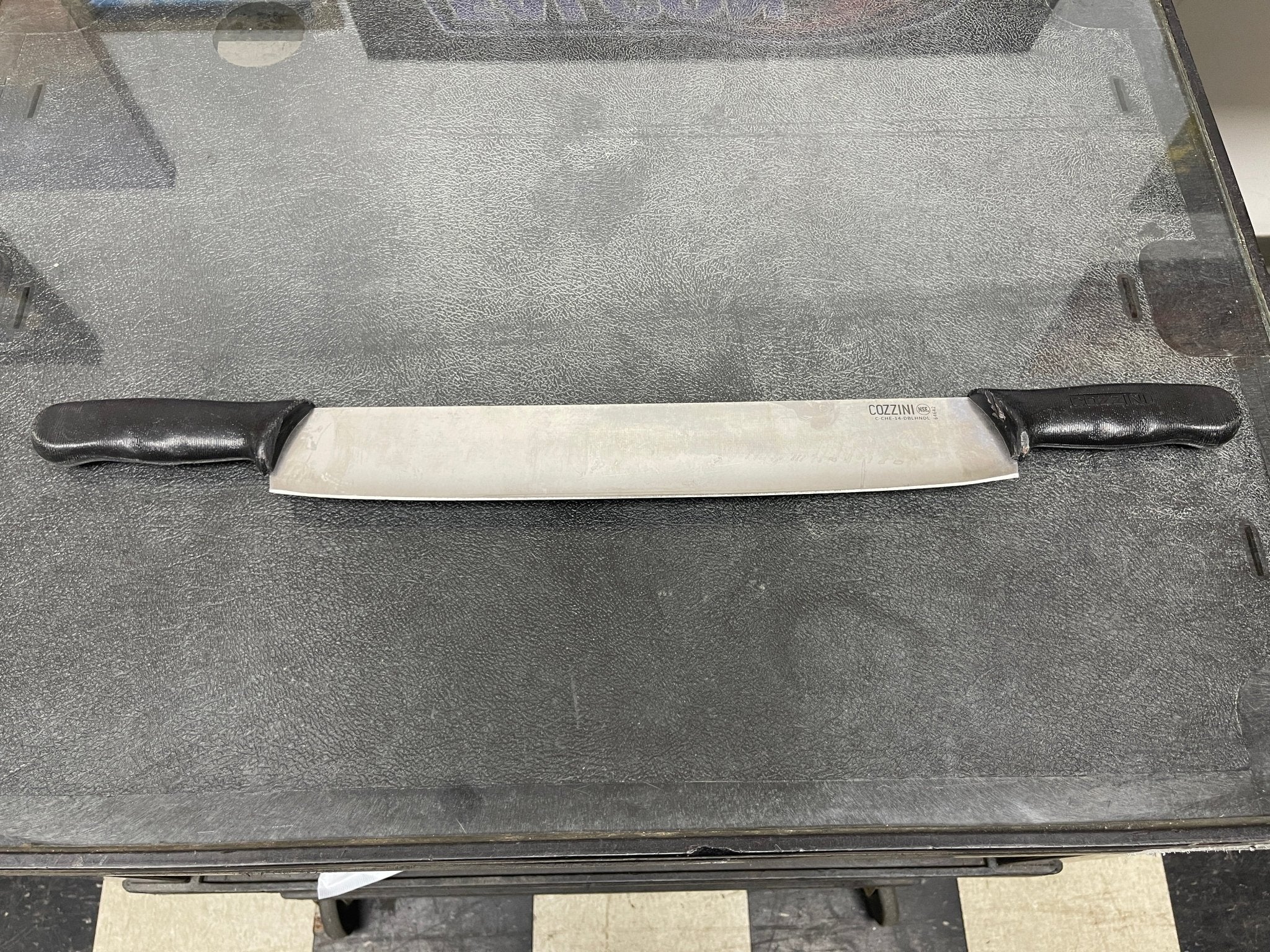Used Cozzini 15" Double Handled Cheese Knife - JD - Falcon Restaurant Supply - 1