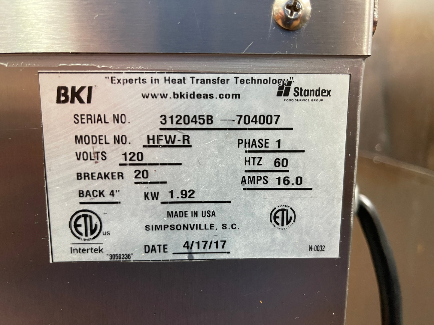 BKI HFW-R Hot N Crispy Countertop Fry Warmer Dump Station 120V