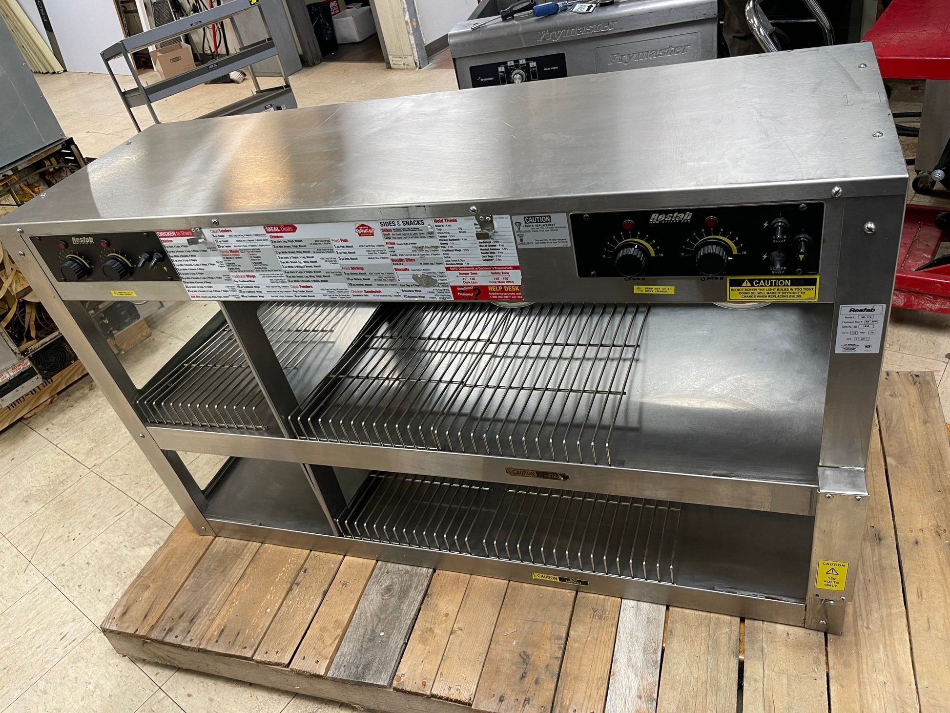 Used 2017 Resfab WD - 17A 2 Shelf 58" Heated Holding Display Merchandiser 120V 38A - Falcon Restaurant Supply - 3