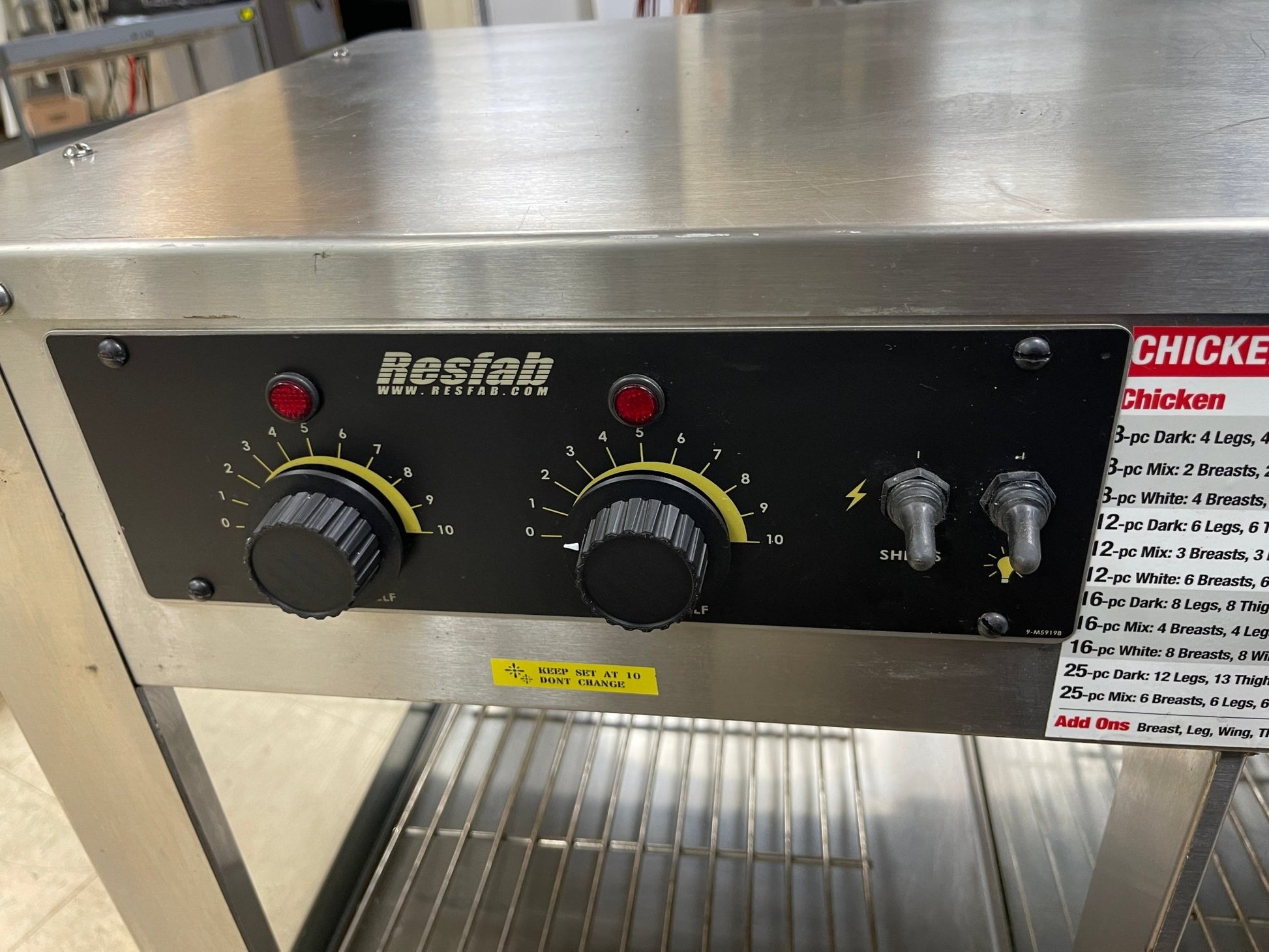 Used 2017 Resfab WD - 17A 2 Shelf 58" Heated Holding Display Merchandiser 120V 38A - Falcon Restaurant Supply - 8