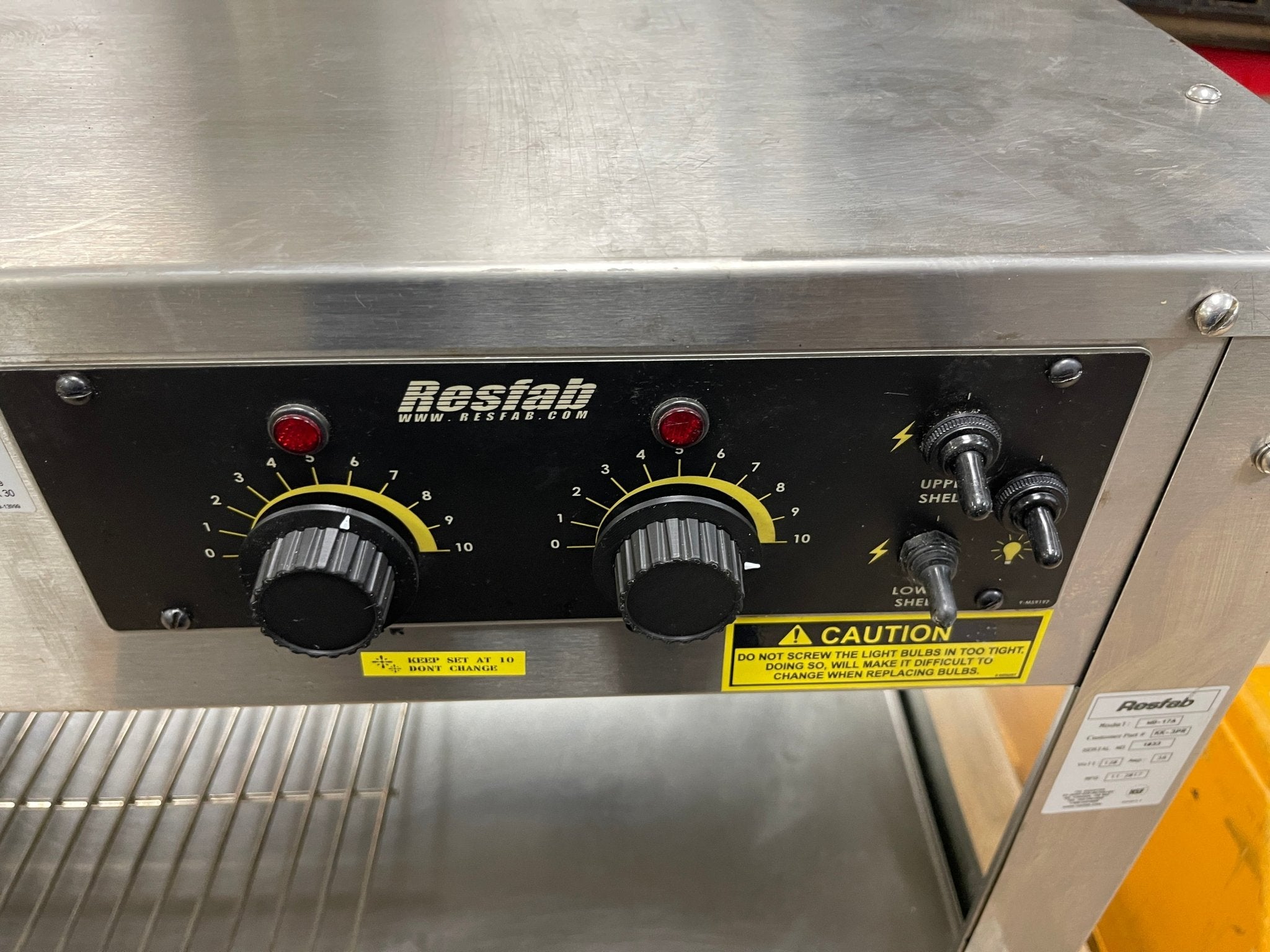 Used 2017 Resfab WD - 17A 2 Shelf 58" Heated Holding Display Merchandiser 120V 38A - Falcon Restaurant Supply - 9