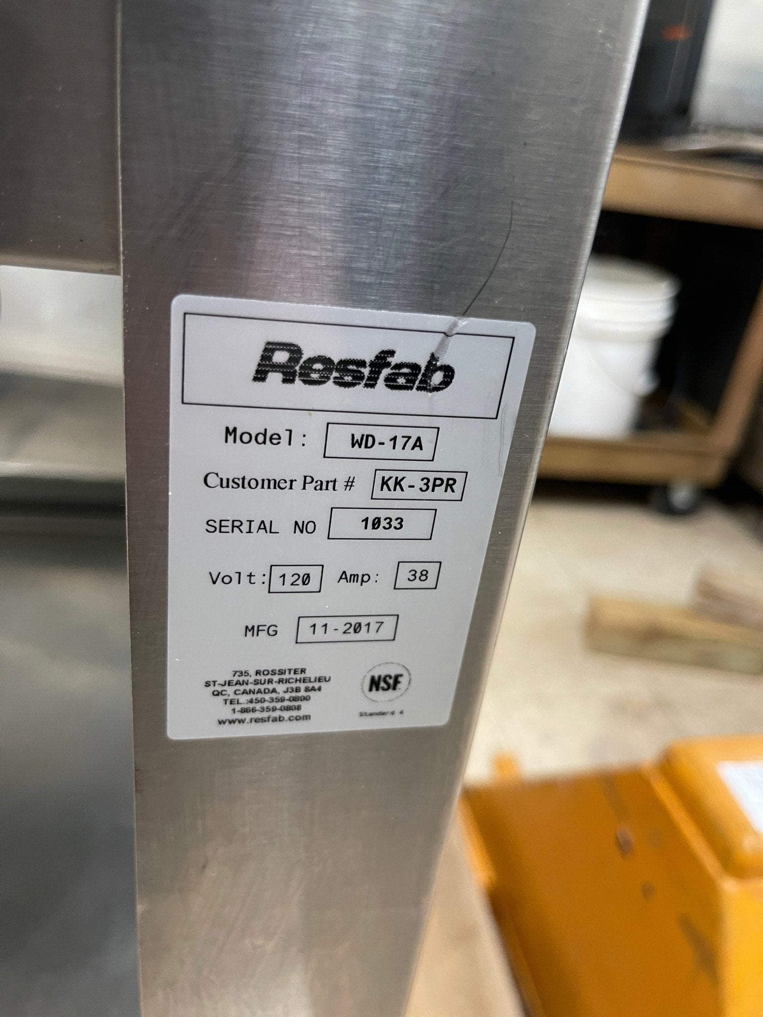 Used 2017 Resfab WD - 17A 2 Shelf 58" Heated Holding Display Merchandiser 120V 38A - Falcon Restaurant Supply - 15