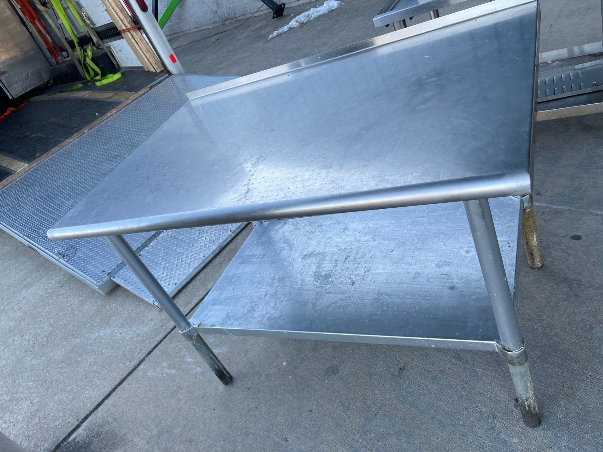 Used 48" x 30" Stainless Steel Table - SS340 - Falcon Restaurant Supply - 1
