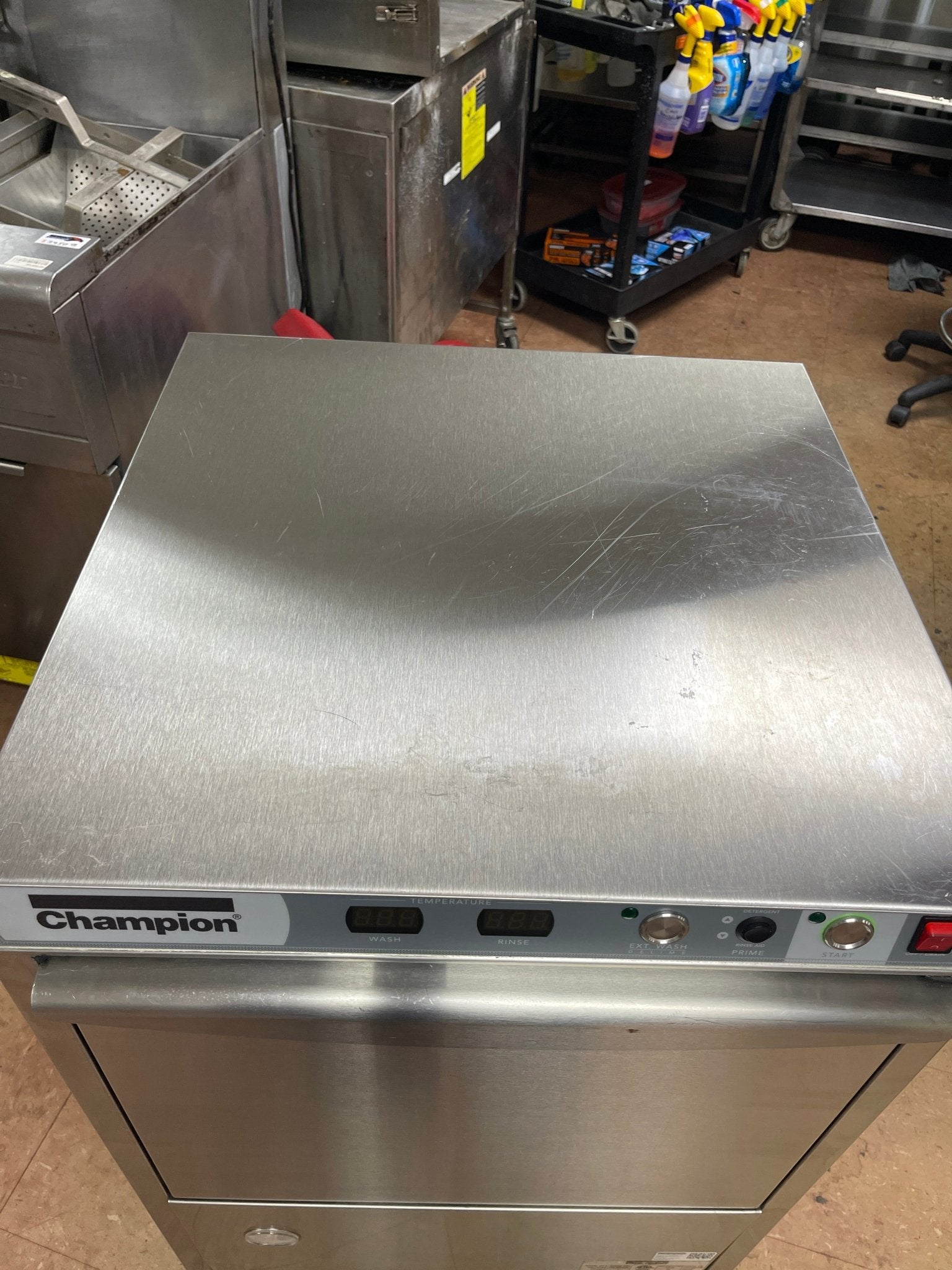 Used Champion UH - 230B High Temperature Undercounter Dishwasher 120 - 208/230V - Falcon Restaurant Supply - 5