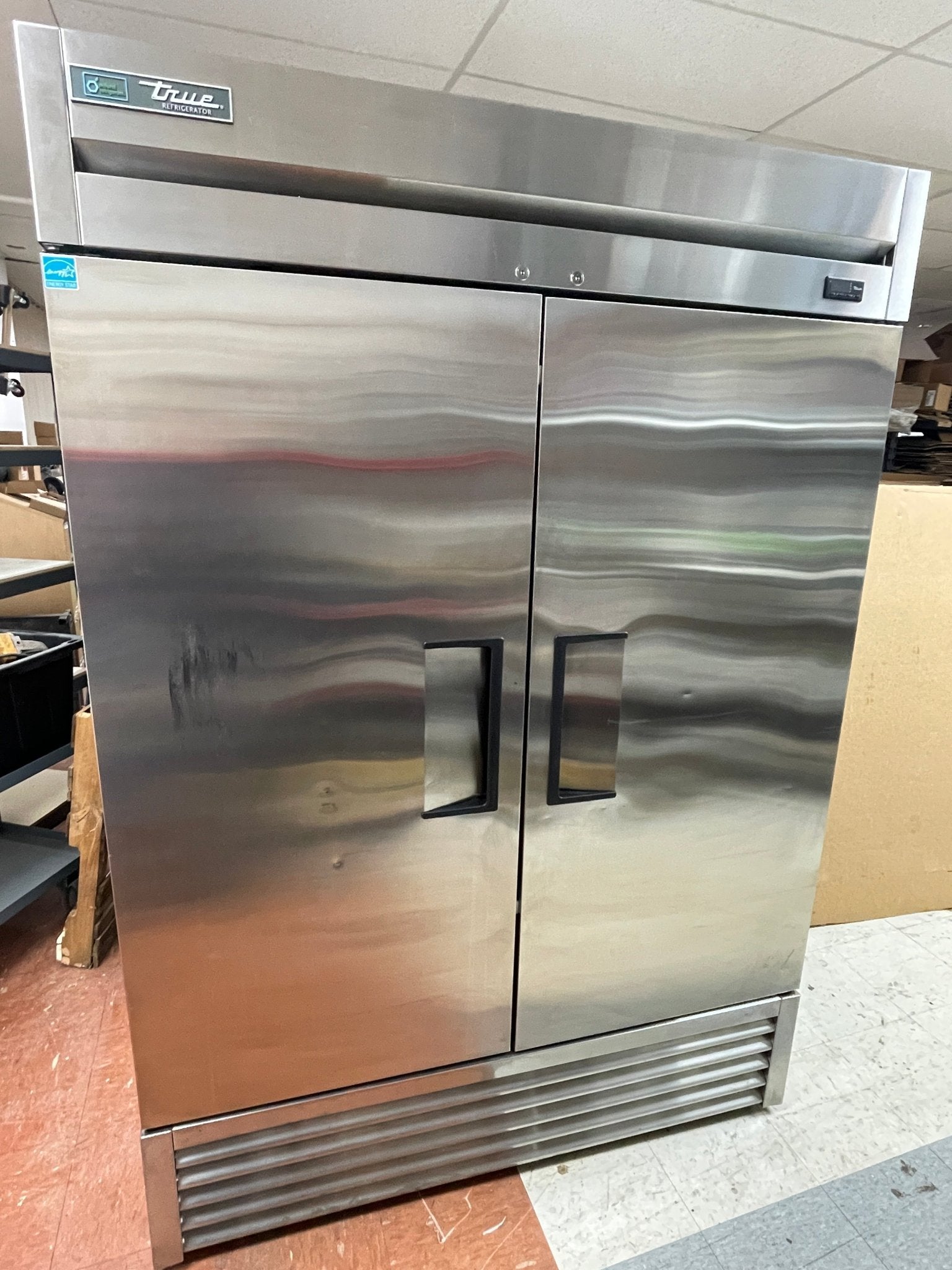 New 54" True T - 49 - HC Stainless Steel Reach in Solid 2 Door Refrigerator 120V - Falcon Restaurant Supply - 1