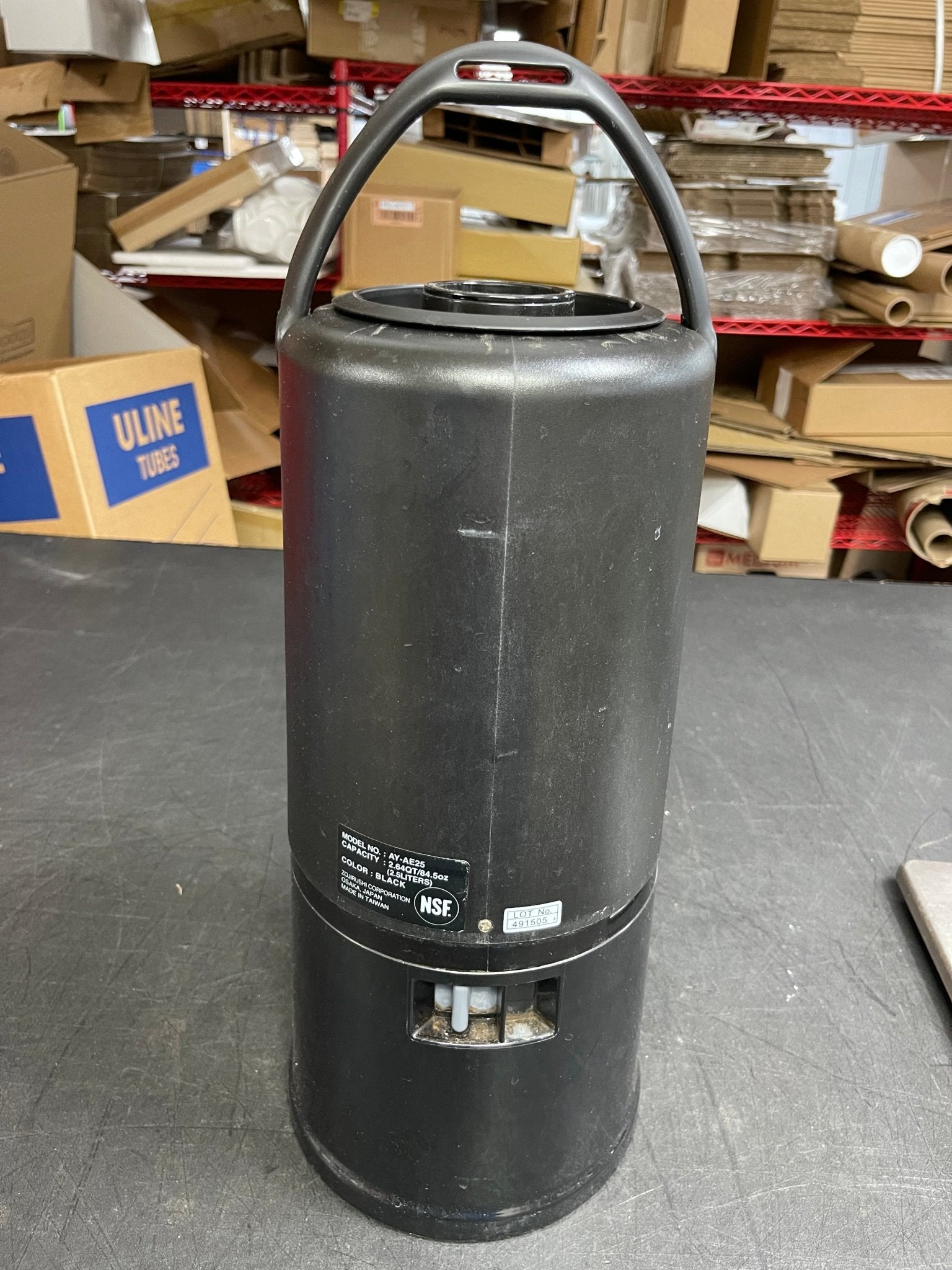 Used Zojirushi AY - AE25 2.5 Liter Glass - Lined Thermal Gravity Beverage Dispenser - Falcon Restaurant Supply - 4