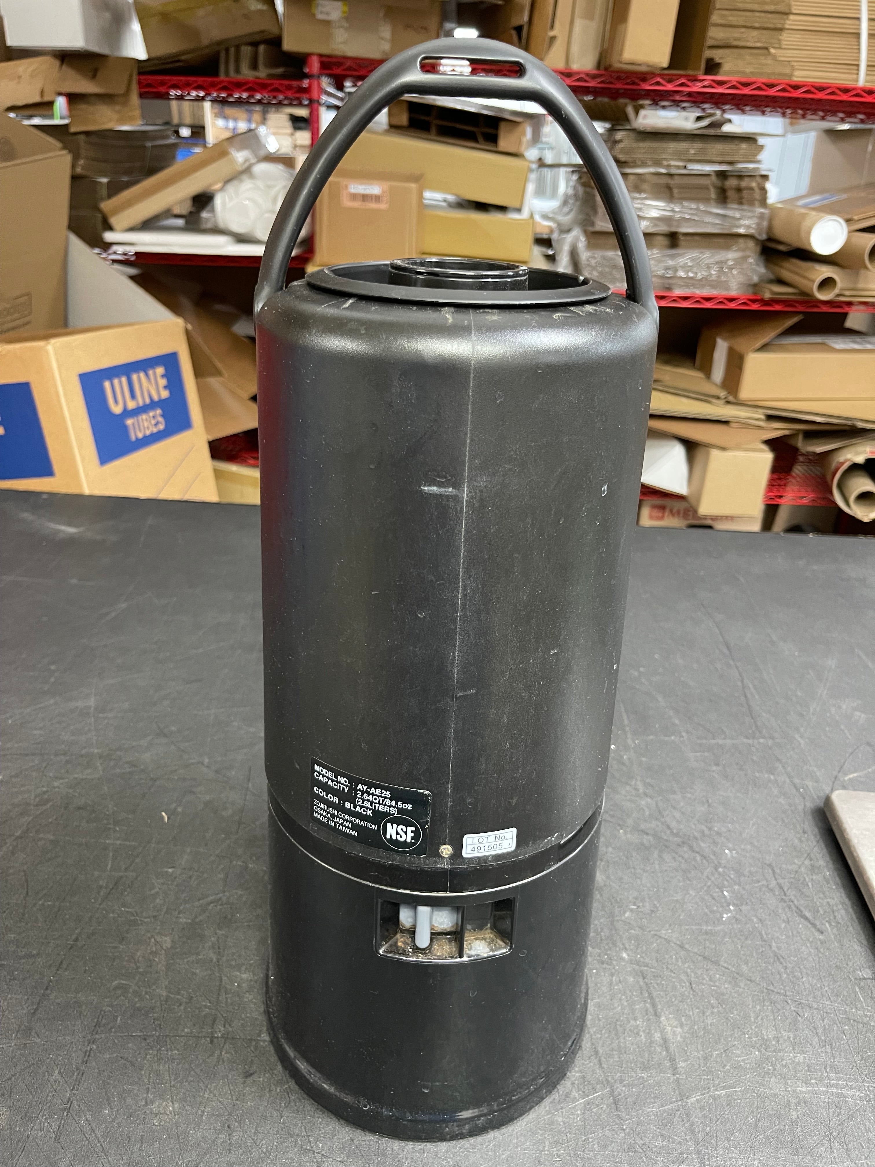 Used Zojirushi AY-AE25 2.5 Liter Glass-Lined Thermal Gravity Beverage Dispenser