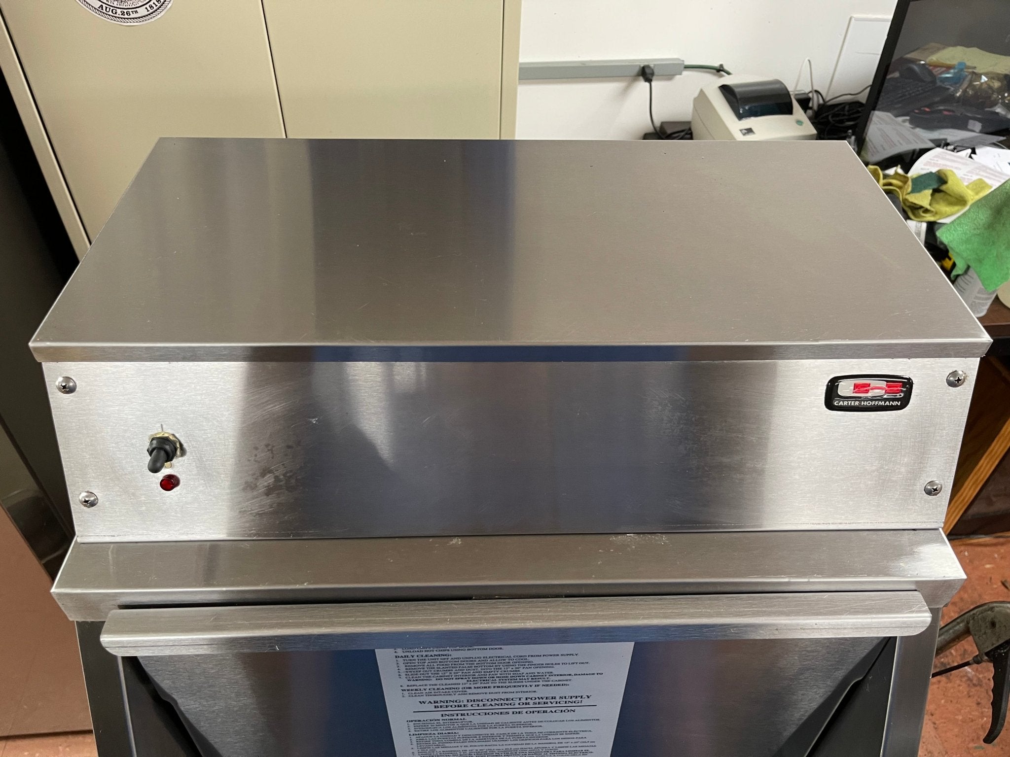 Used Carter - Hoffmann CW2E 22 Gallon Bulk Gravity Feed Chip Warmer 120V - Falcon Restaurant Supply - 6