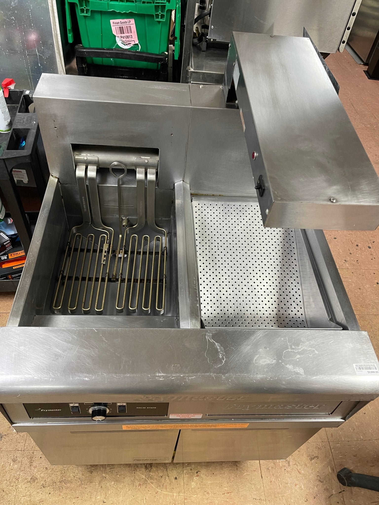 Used Frymaster 50lb Electric Fryer with Dump Station & Filtration 208V 3 Phase - Falcon Restaurant Supply - 3
