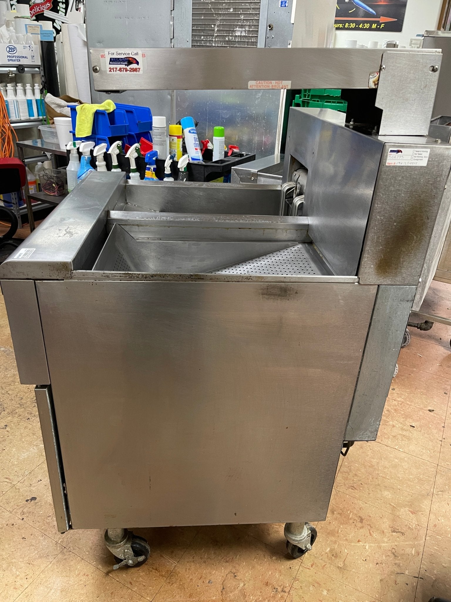 Used Frymaster 50lb Electric Fryer with Dump Station & Filtration 208V 3 Phase - Falcon Restaurant Supply - 4