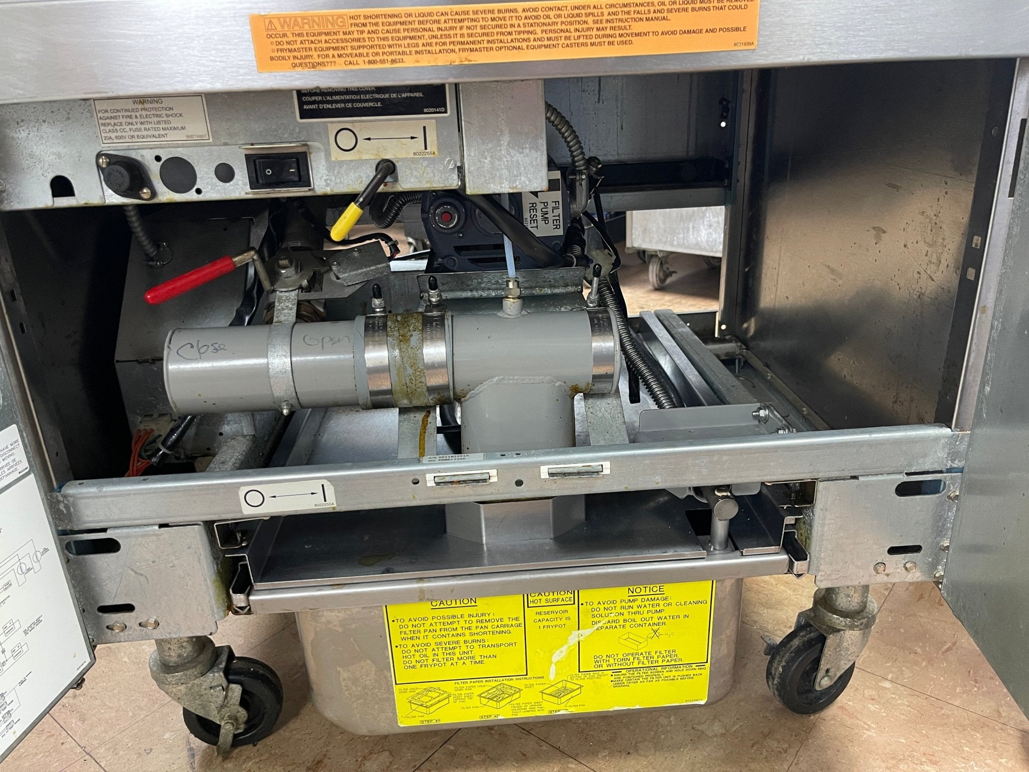 Used Frymaster 50lb Electric Fryer with Dump Station & Filtration 208V 3 Phase - Falcon Restaurant Supply - 6