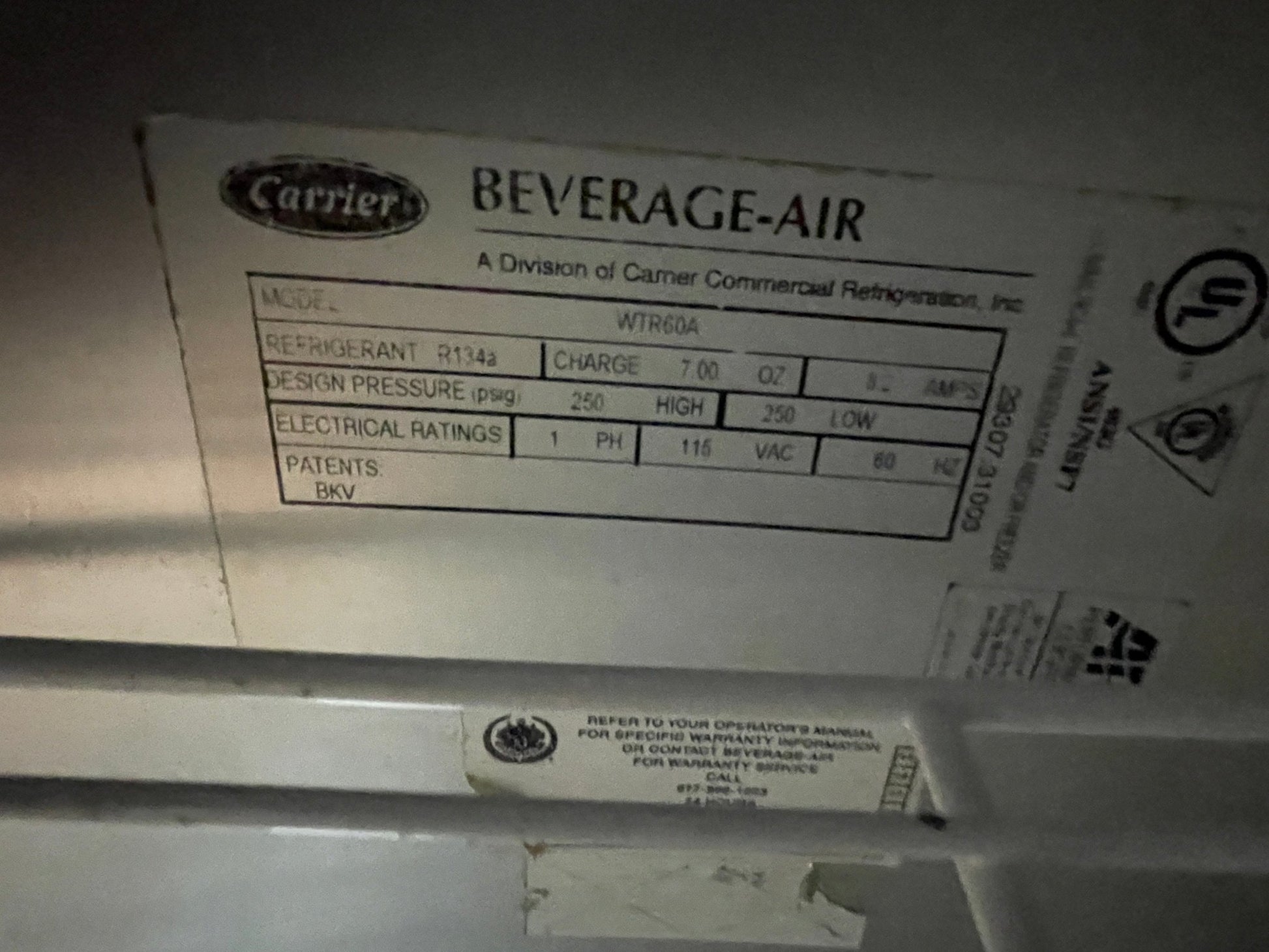 Used 60" Beverage Air WTR60A Worktop Refrigerator with New Compressor 120V - Falcon Restaurant Supply - 9