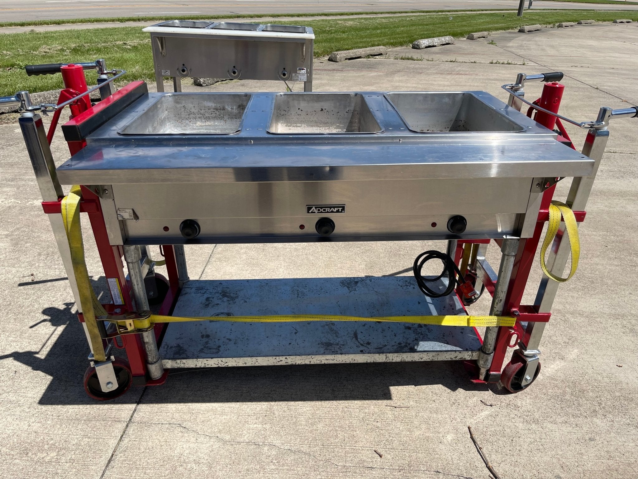 Used Adcraft ST - 120/3 48 1/2" Hot Food SteamTable w/ 3 Open Wells 120V - Shed - Falcon Restaurant Supply - 1