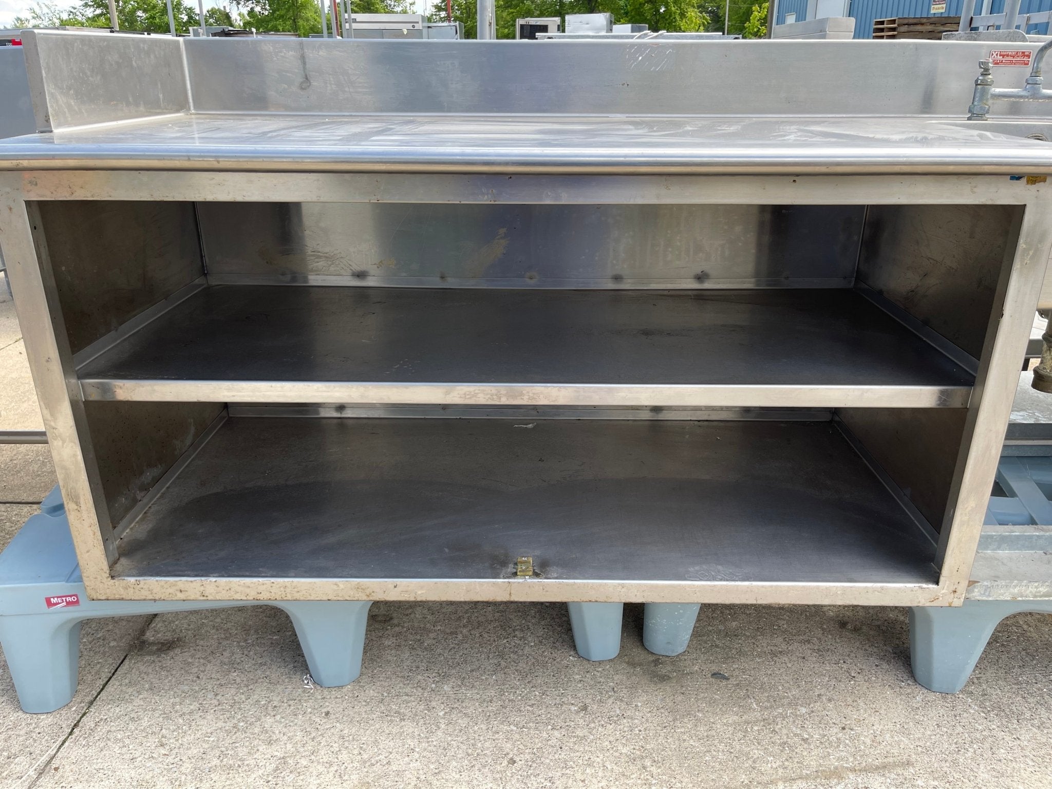 Used 84" 1 Compartment Commercial Sink with Under Counter Storage - SS9 - Falcon Restaurant Supply - 5