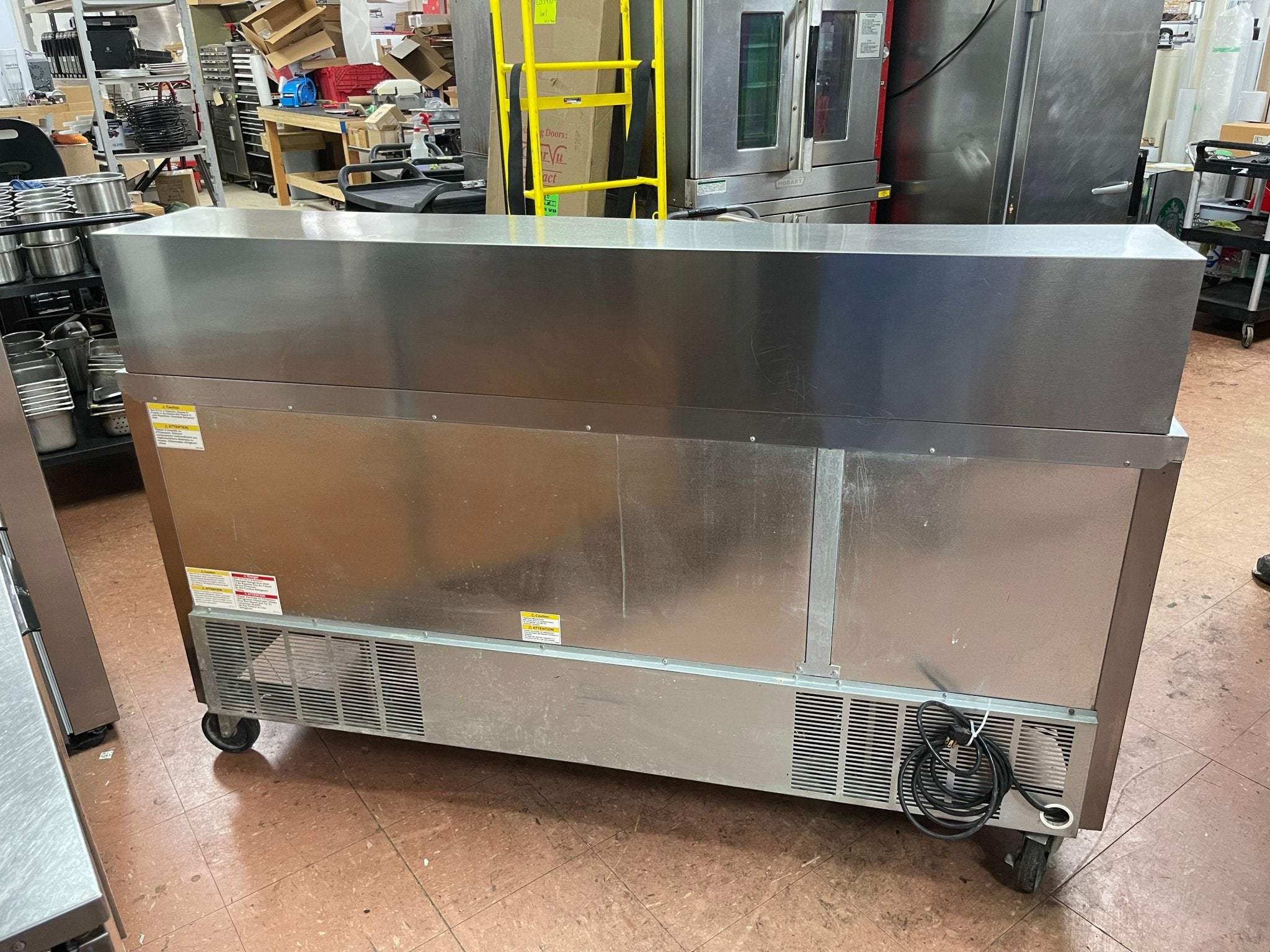 Used Beverage - Air SPE72HC - 30M 72" 3 Door Mega Top Refrigerated Prep Table 120V - Falcon Restaurant Supply - 9