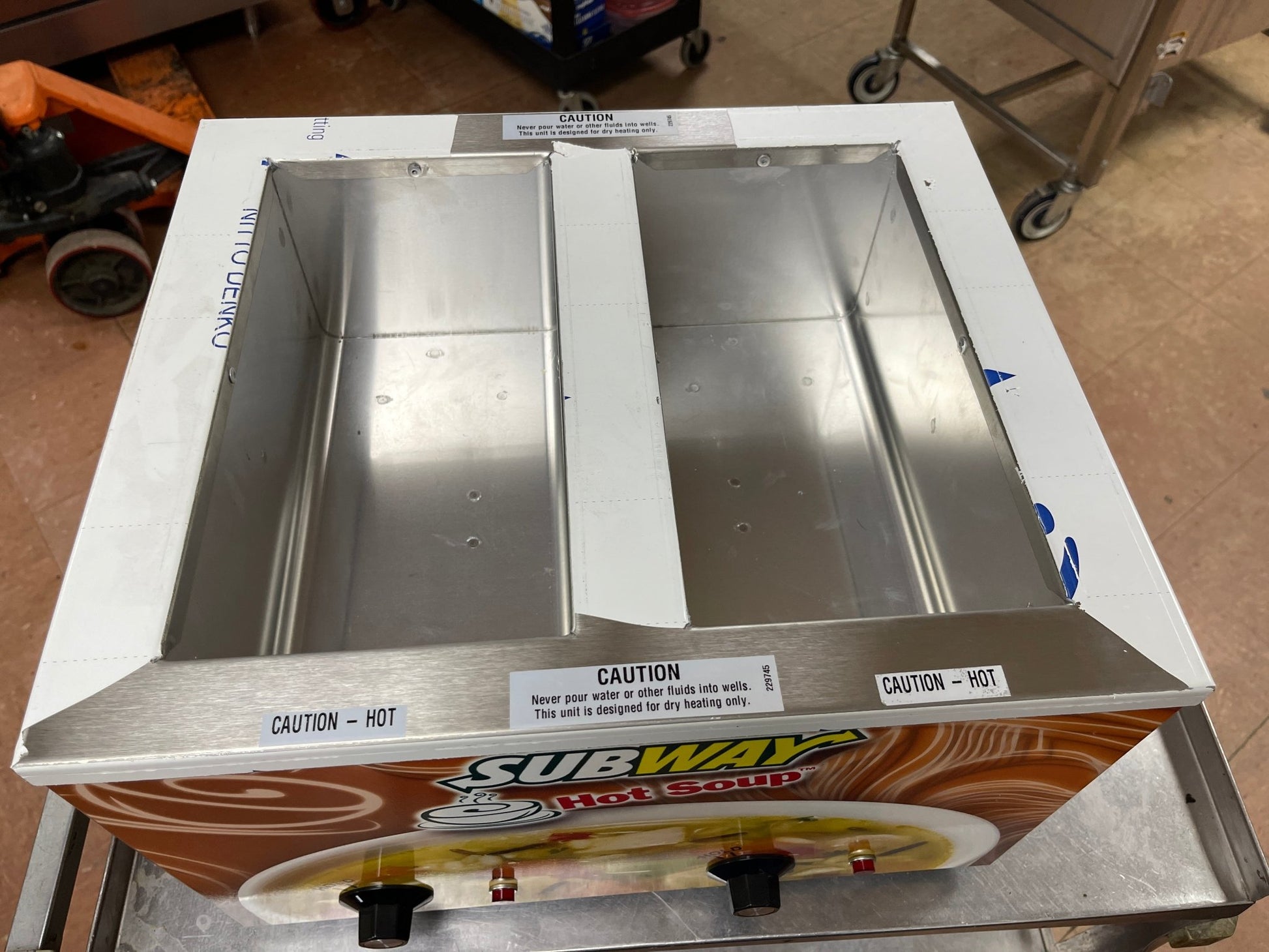 New Duke CSW - 2 - T - AM Countertop 2 Dry Well Soup Food Warmer 120V - BK - Falcon Restaurant Supply - 7