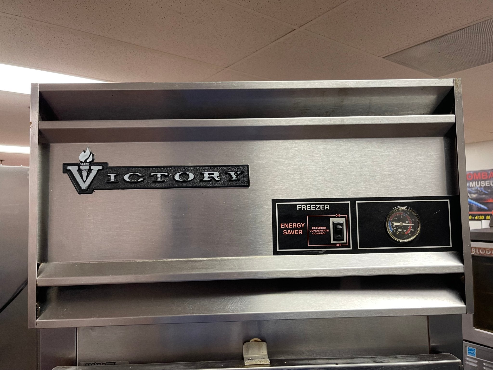Used Victory FA-1D-S7-HD Commercial Split Solid Door Reach in Freezer 120V AS IS