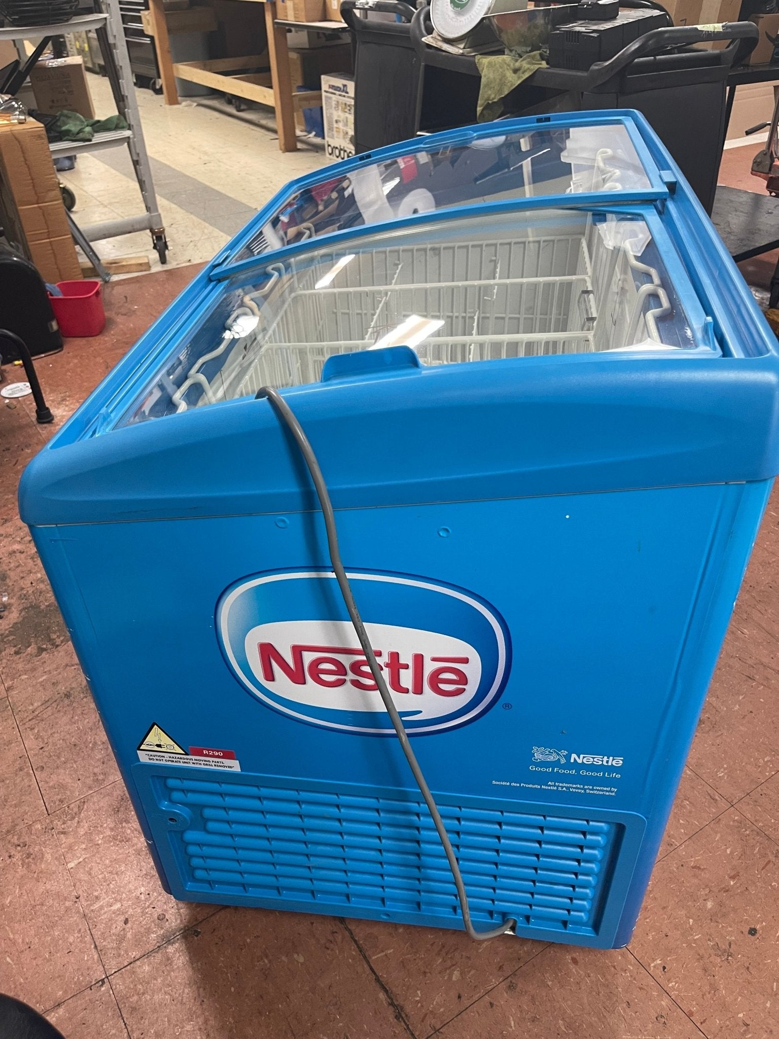 Used AHT RIO S 100 Sliding Glass Top 2 Door Ice Cream Freezer Merchandiser - Falcon Restaurant Supply - 6