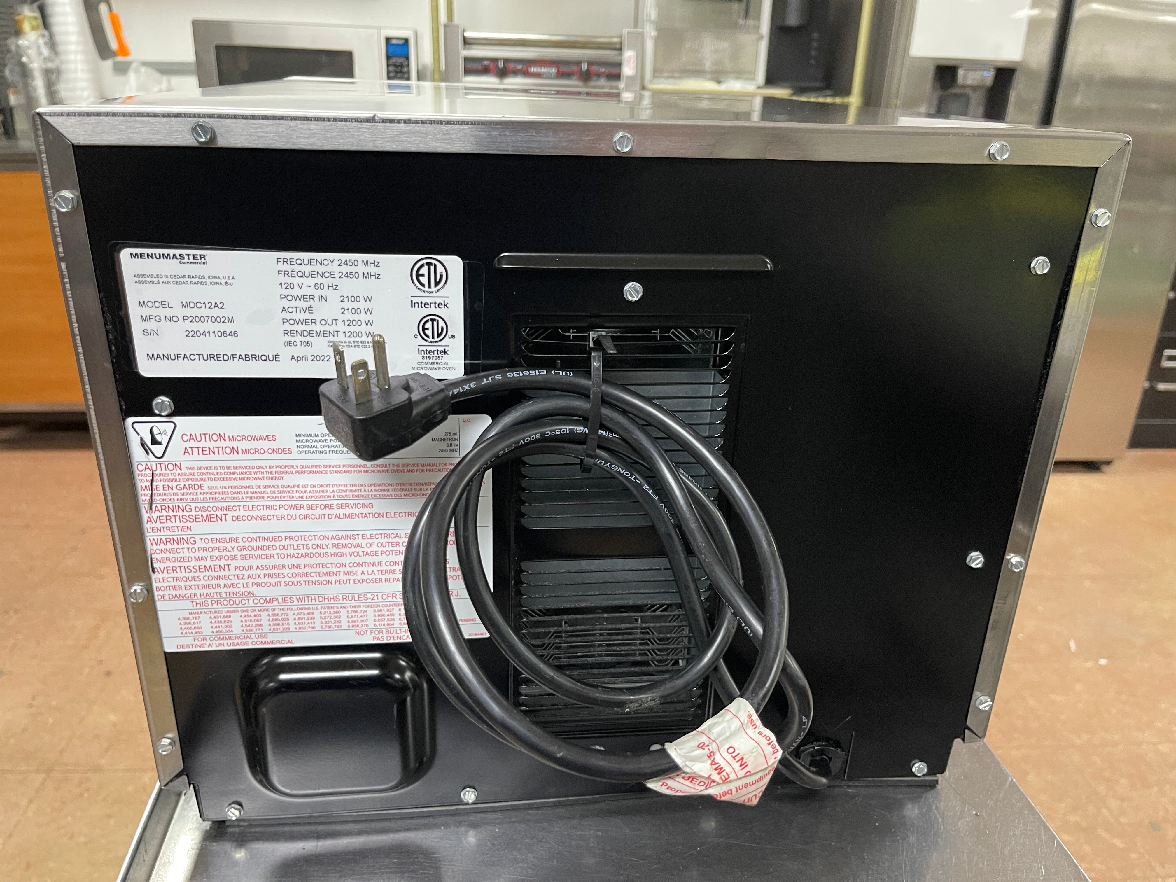 Used 2022 Menumaster MDC12A2 Heavy Volume 1200 Watt Microwave Oven - TH2