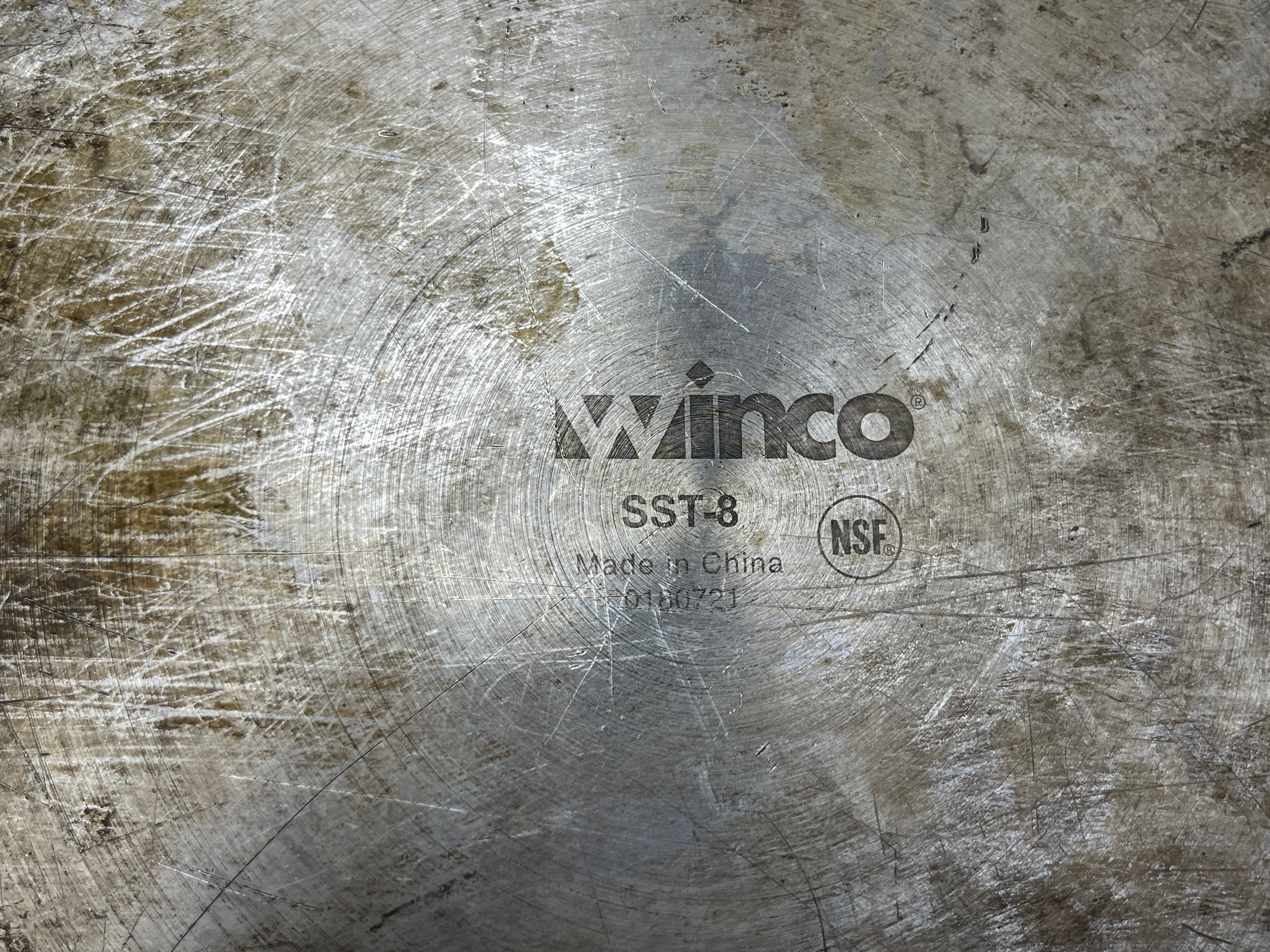 Used Winco 8 Quart Heavy-Duty Stainless Steel Stock Pot - TH2