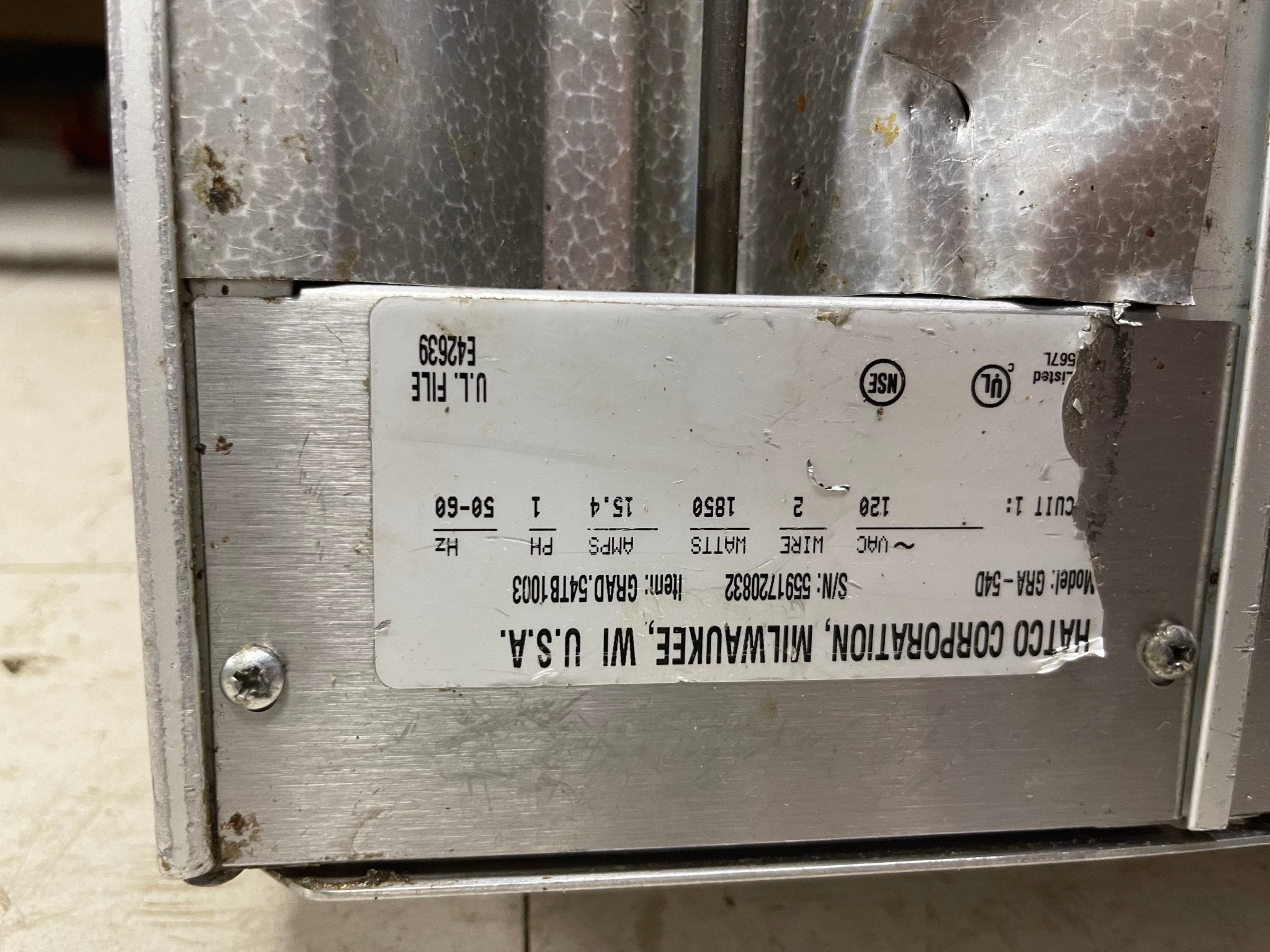 Used Hatco GRA - 54D Glo - Ray 54" Aluminum Dual Infrared Food Warmer 120V 1850W - Falcon Restaurant Supply - 6