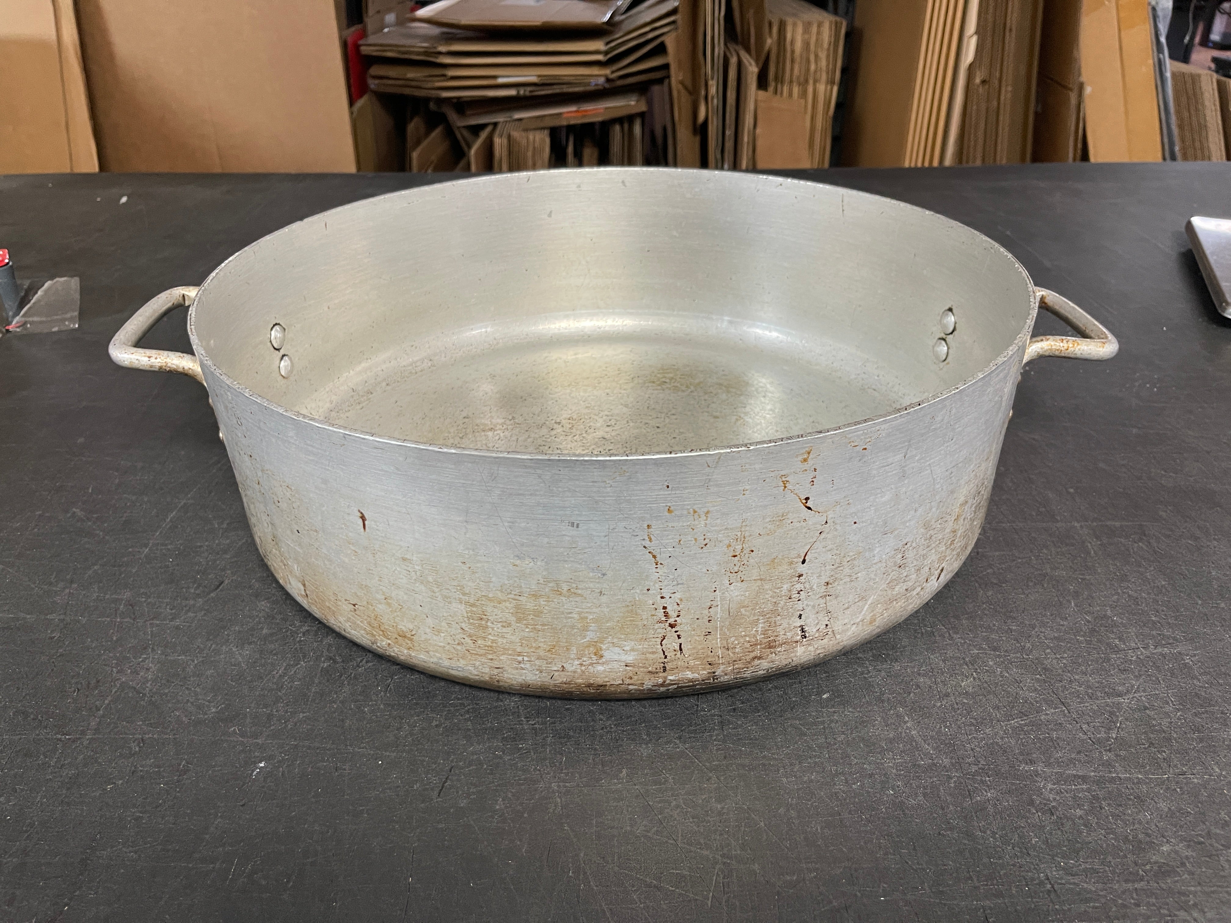 Used 18"x 5"D Heavy Duty Aluminum Brazing Pan - TH2