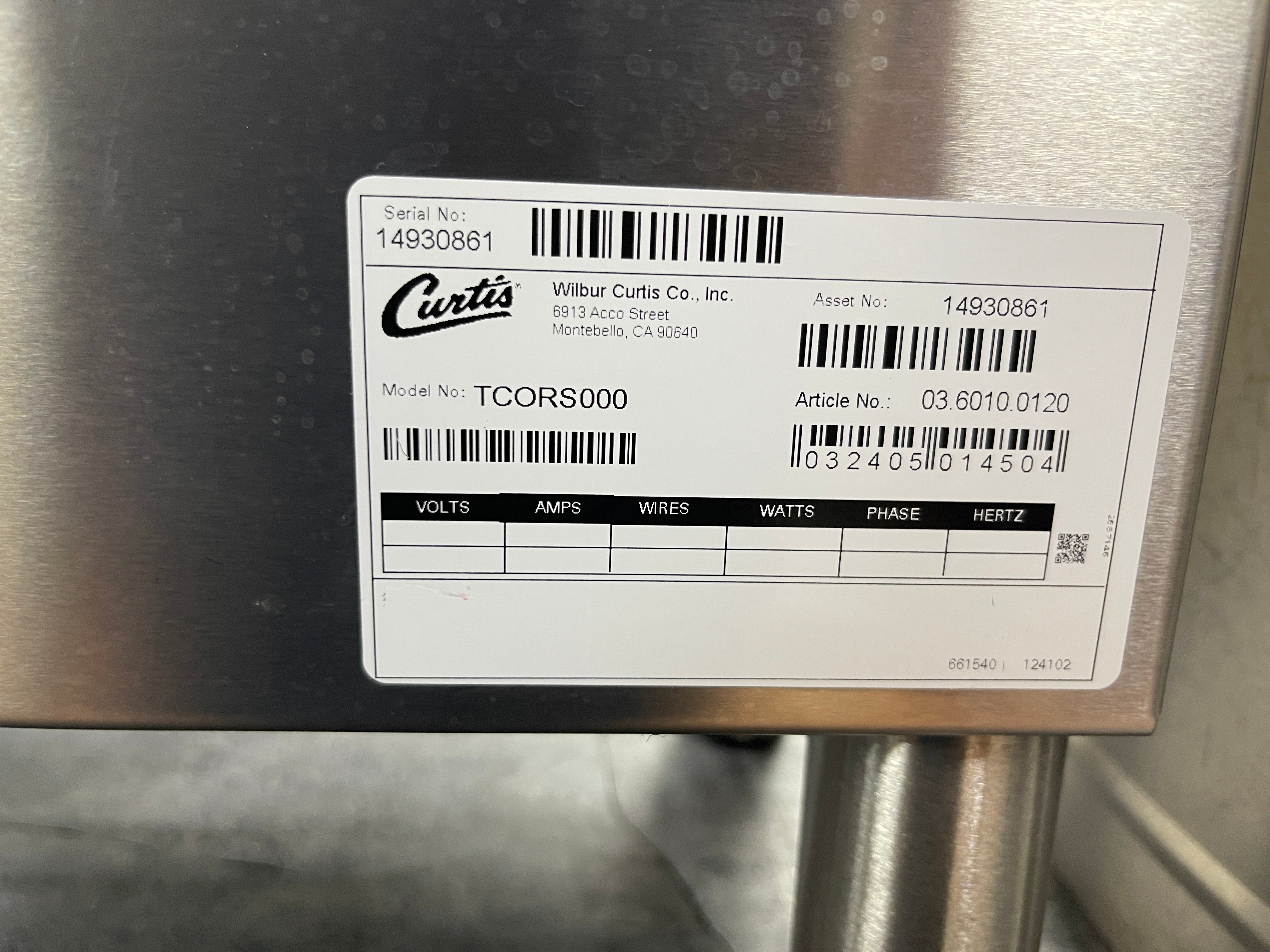 Used Curtis TCORS000 9 1/8" Remote Stand for 3 Gallon Iced Tea Dispenser -BH