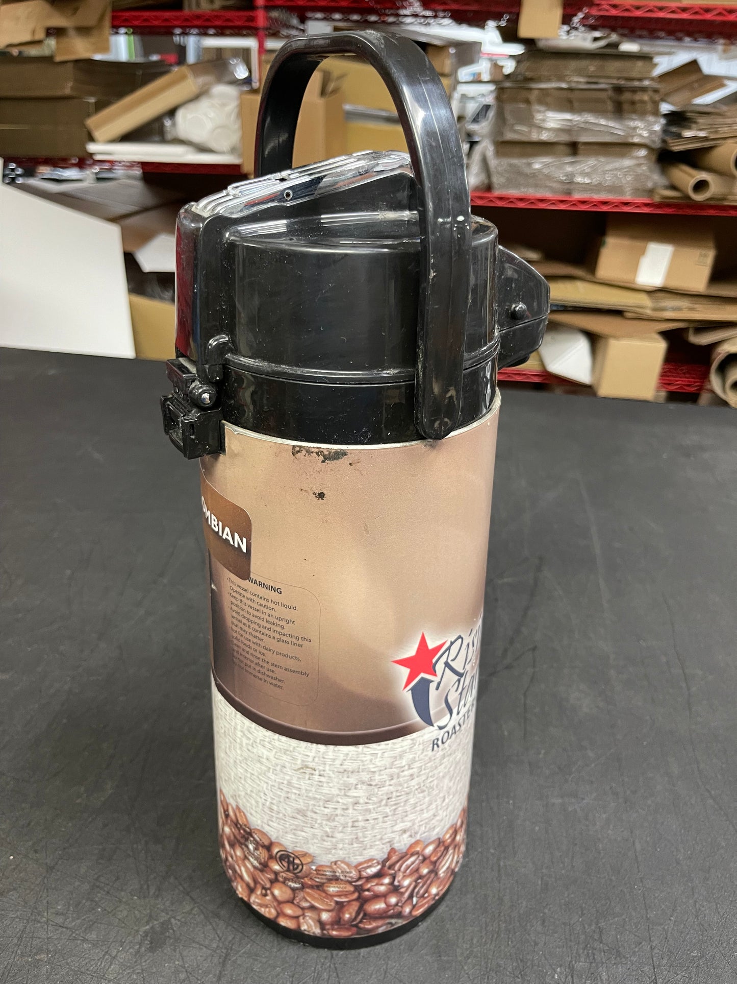 Used 2.5 Liter Insulated Coffee Air Pot Dispenser