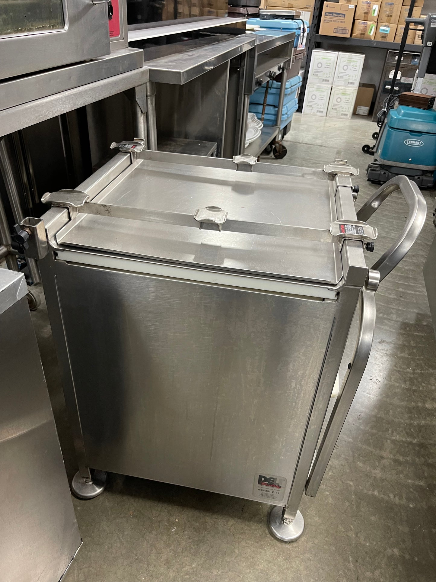 Used M&E Deli Buddy Mobile Stainless Steel Deli Slicer Cart