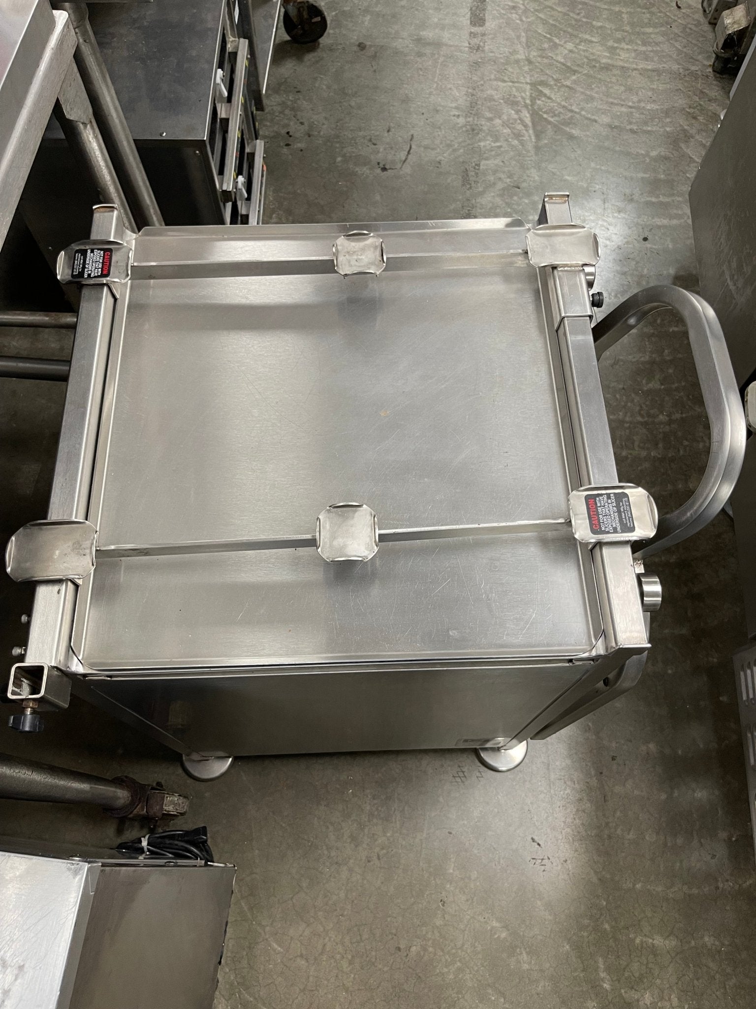Used M&E Deli Buddy Mobile Stainless Steel Deli Slicer Cart - Falcon Restaurant Supply - 3