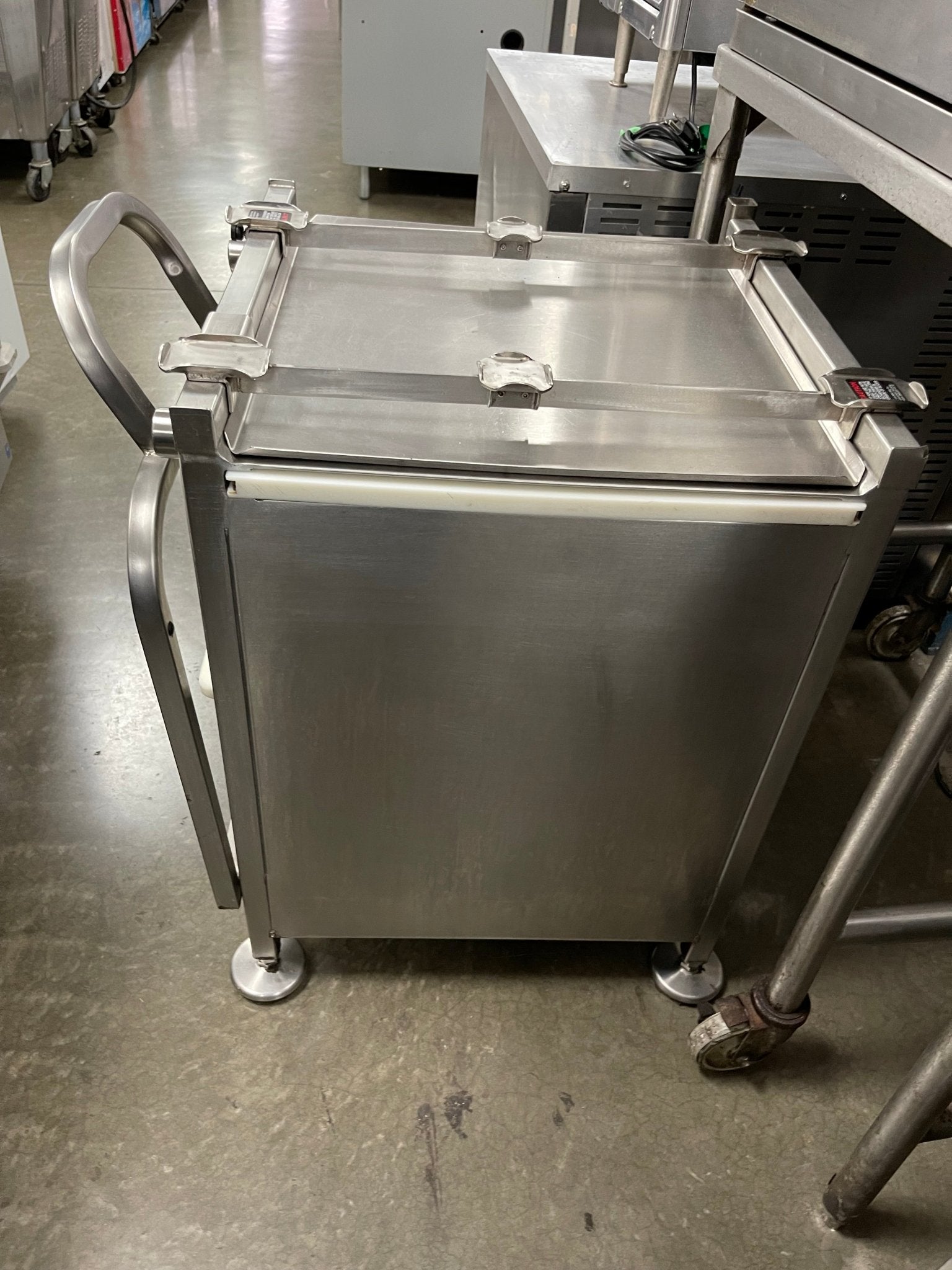 Used M&E Deli Buddy Mobile Stainless Steel Deli Slicer Cart - Falcon Restaurant Supply - 4