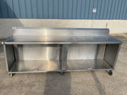 96" X 24" Stainless Steel Cabinet with Casters - SS342