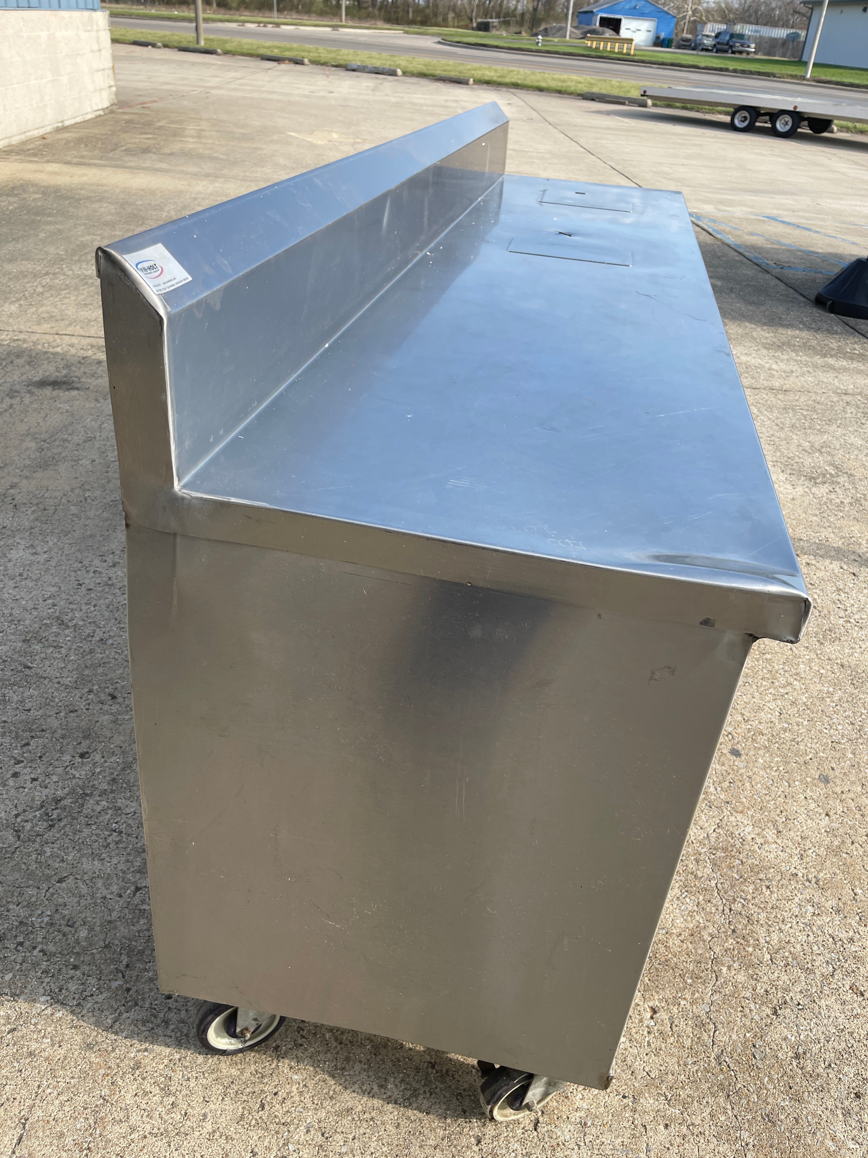 96" X 24" Stainless Steel Cabinet with Casters - SS342