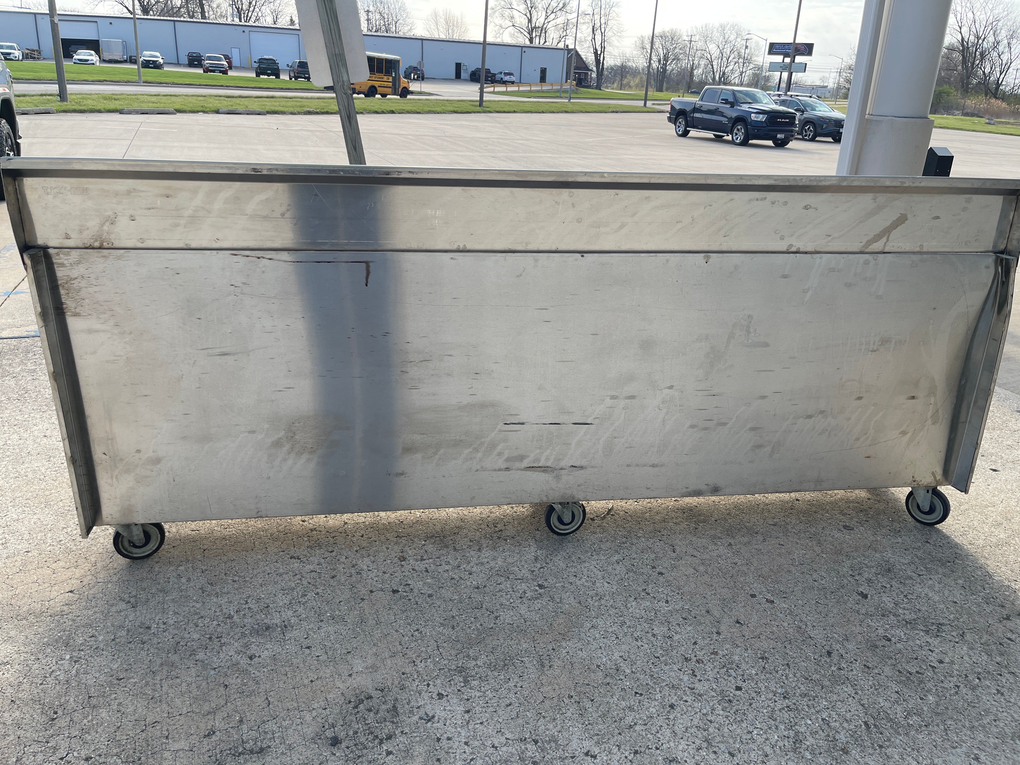 96" X 24" Stainless Steel Cabinet with Casters - SS342