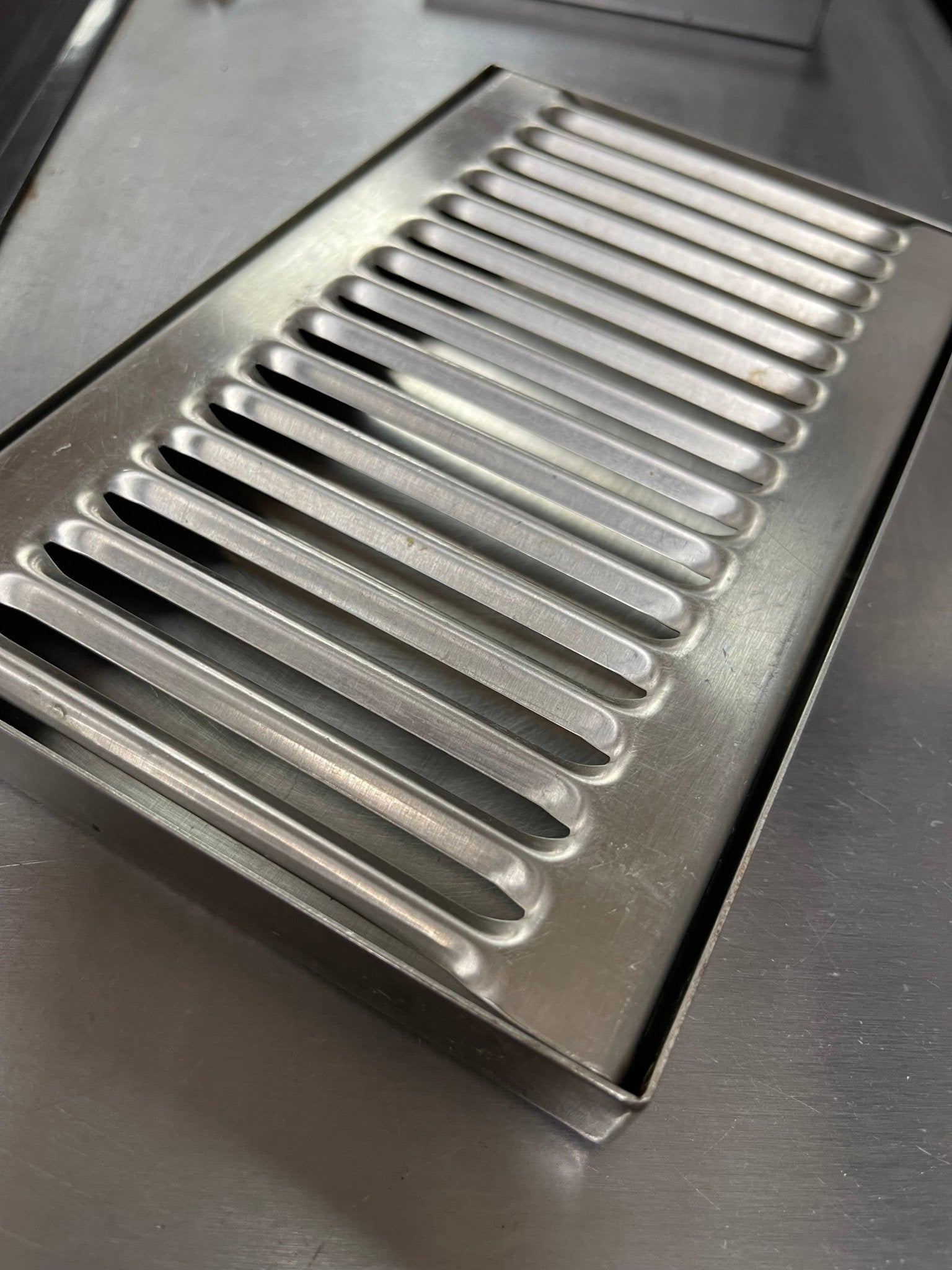 Used 8"X 5" Stainless Steel Drip Tray - Falcon Restaurant Supply - 3